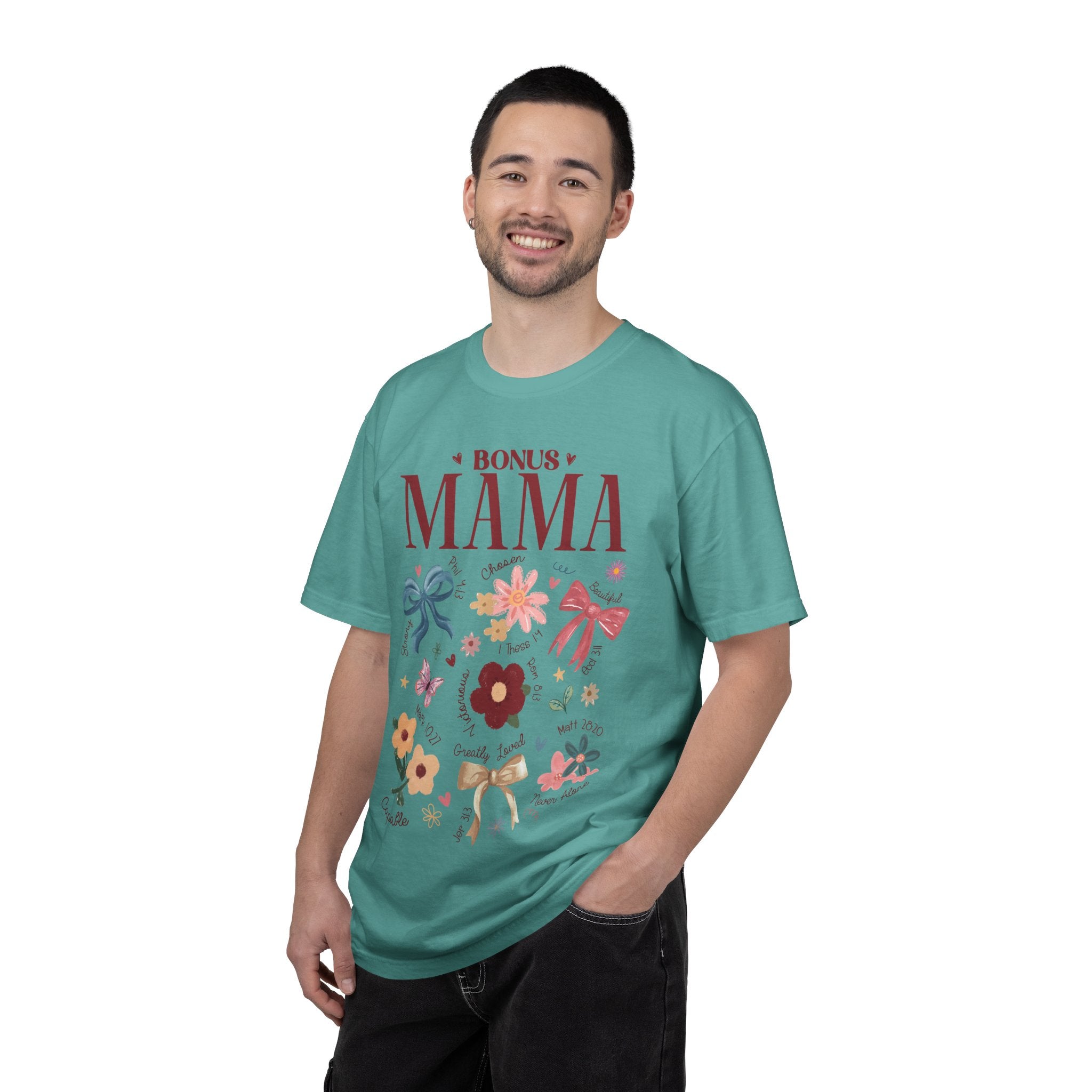 Bonus Mama Floral T-Shirt — Proud Stepmom Gift for Mother’s Day