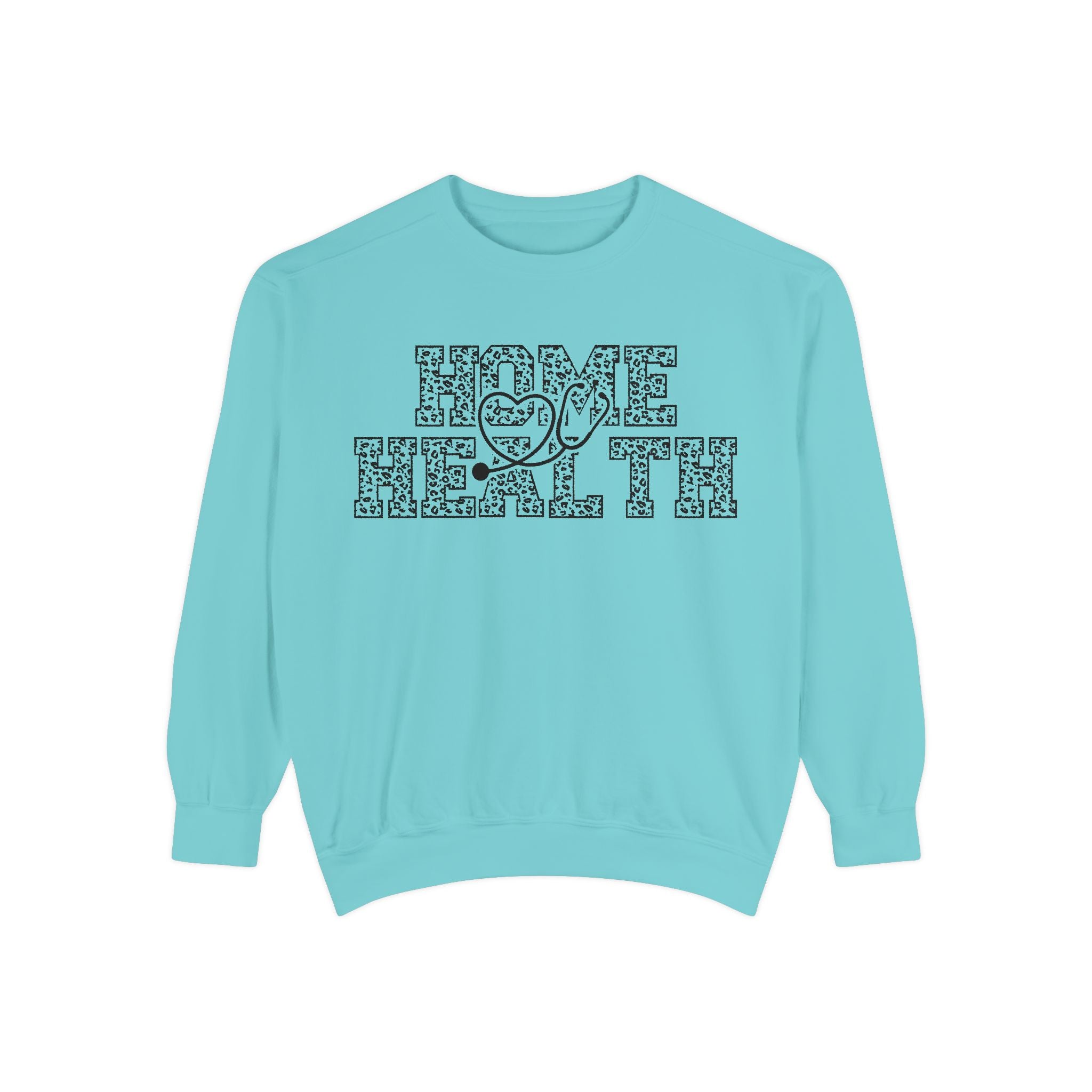 Home Health Crewneck Sweatshirt — Nurse & Caregiver Heart Stethoscope Design