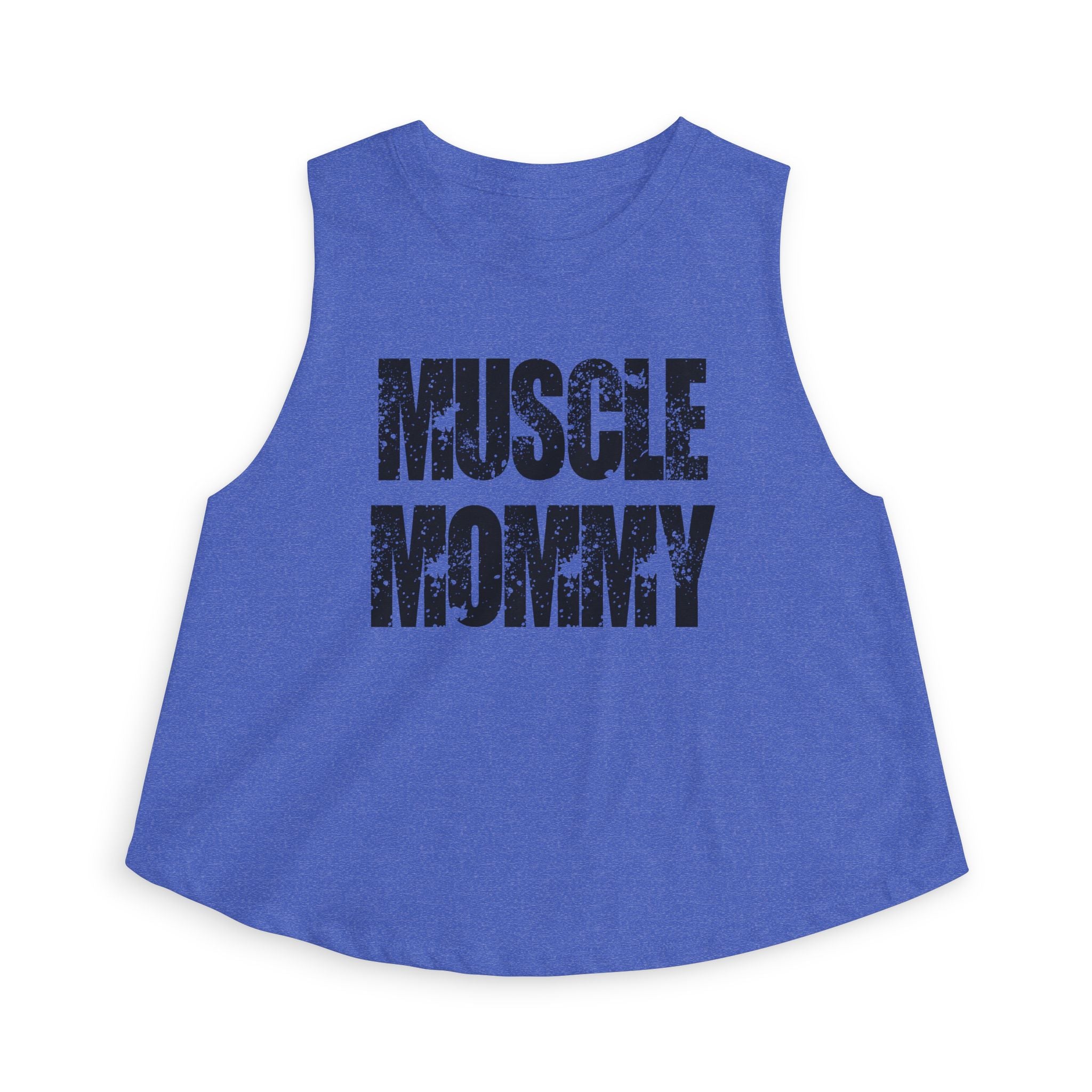 Muscle Mommy Crop Top — Distressed Fitness Mom Gym Tank