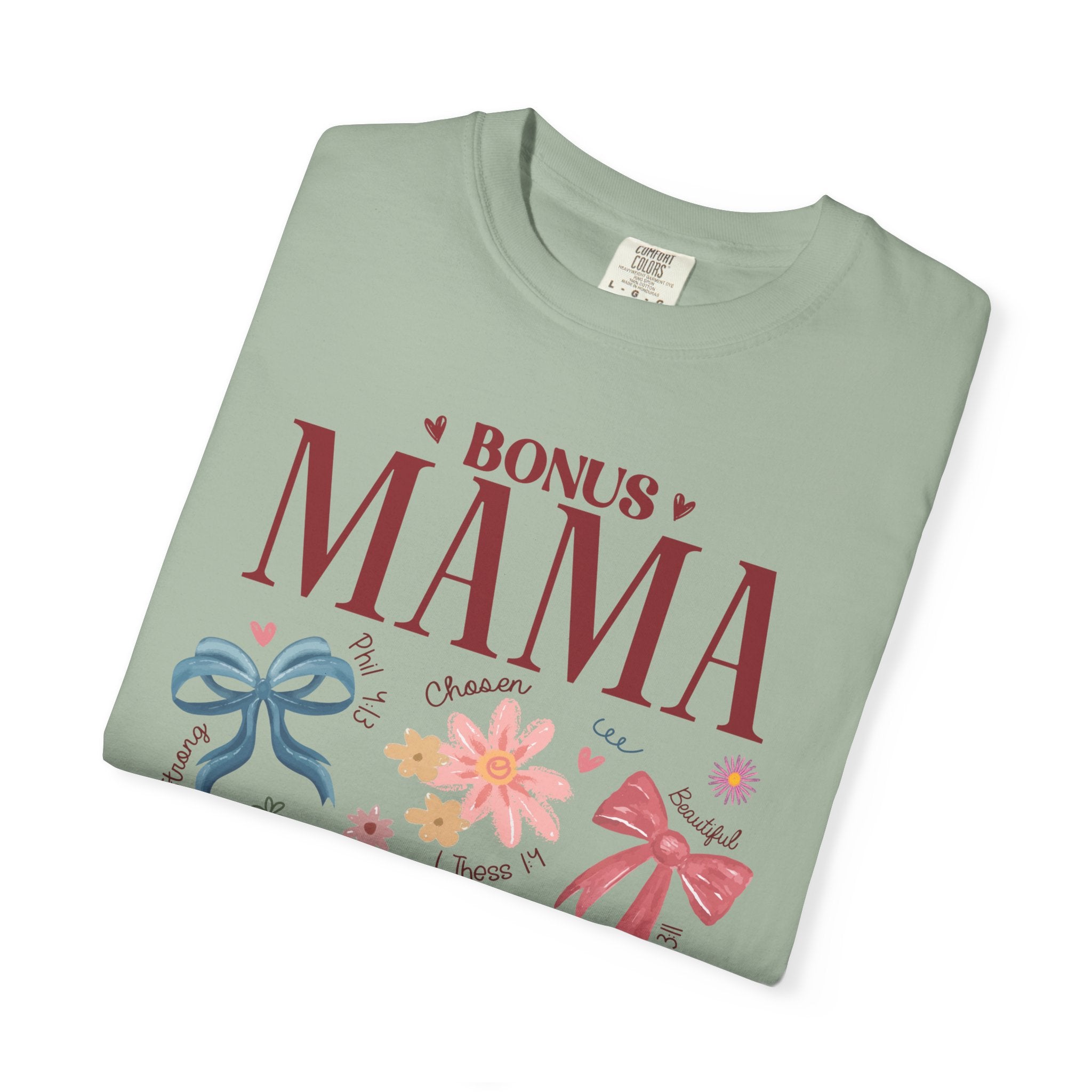 Bonus Mama Floral T-Shirt — Proud Stepmom Gift for Mother’s Day