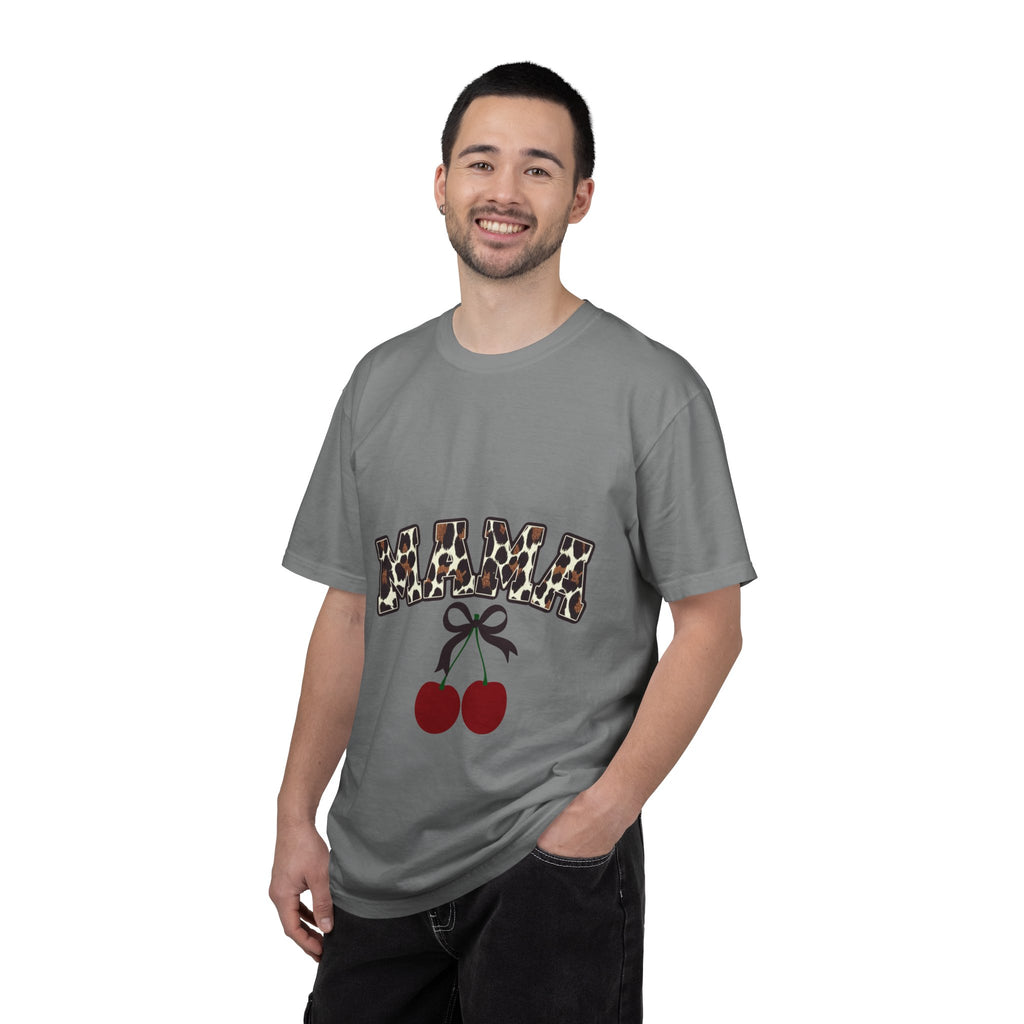 Mama Leopard Print Cherry T-Shirt