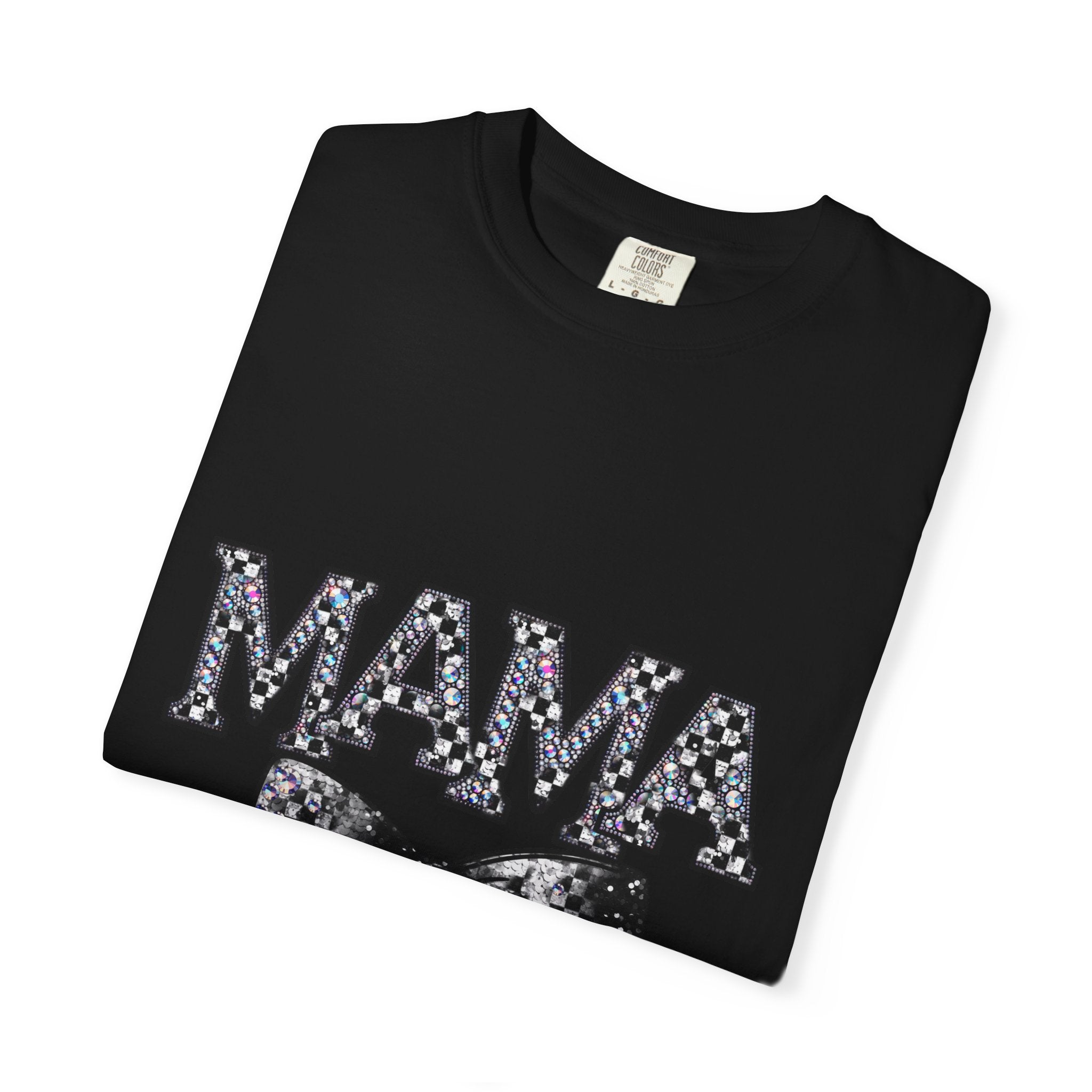 Mama Bow T-Shirt — Glitter Leopard Print "MAMA" Graphic Tee