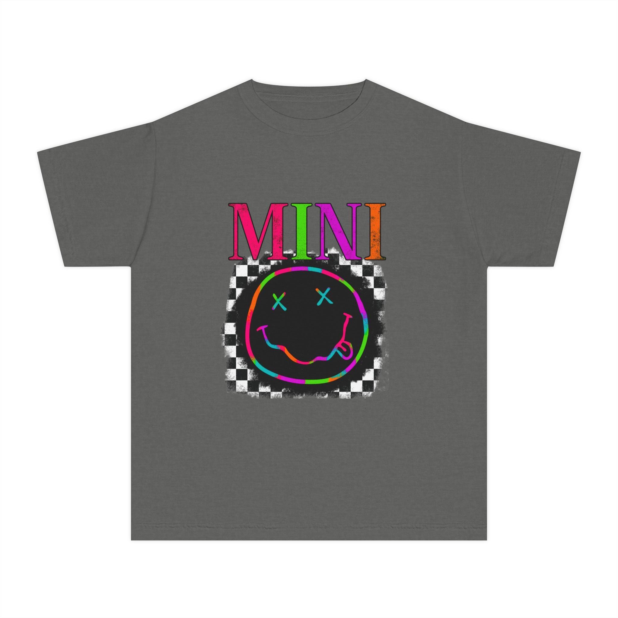 Mini Neon Smiley Youth Tee