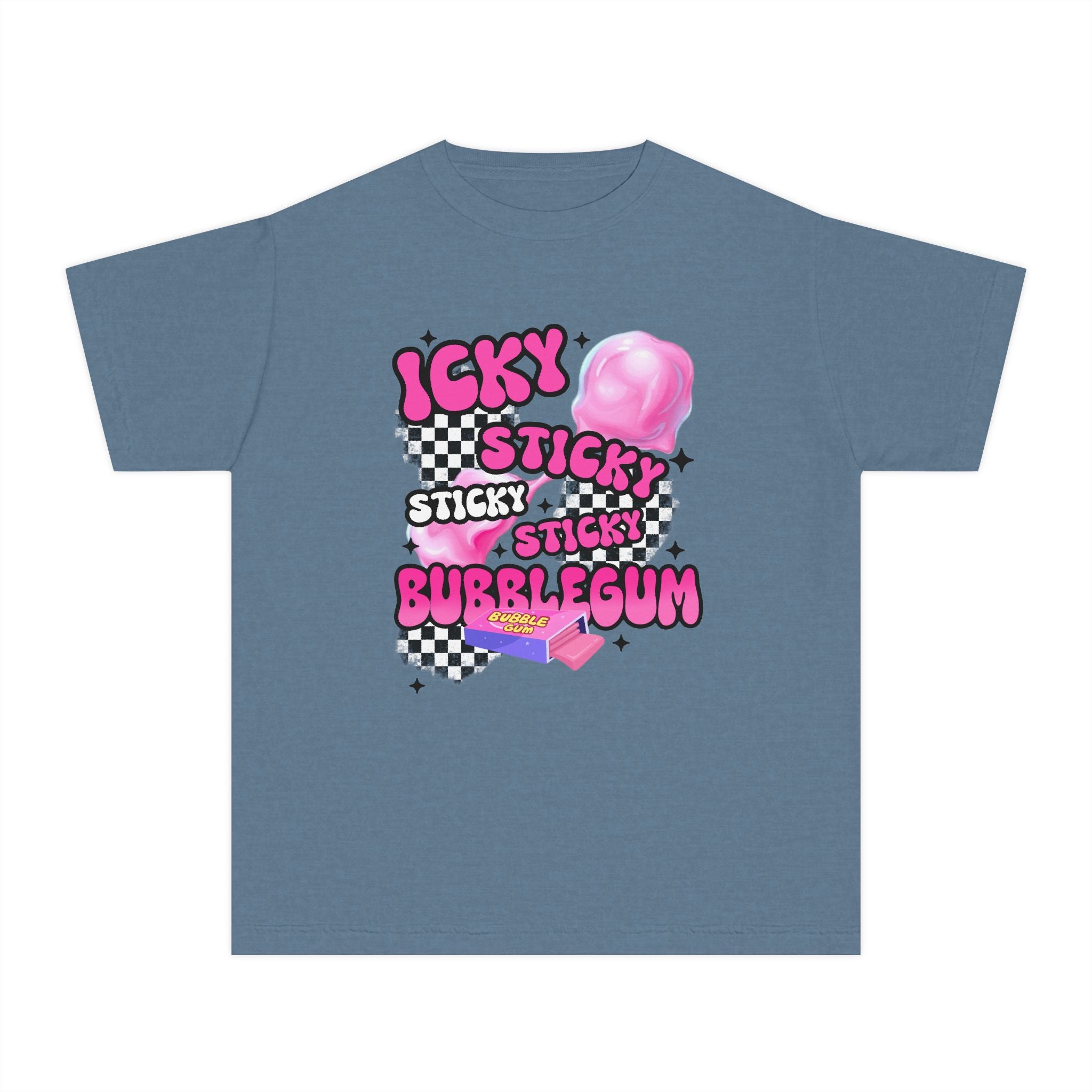 Youth Bubblegum Tee — "Icky Sticky Bubblegum" Graphic Shirt