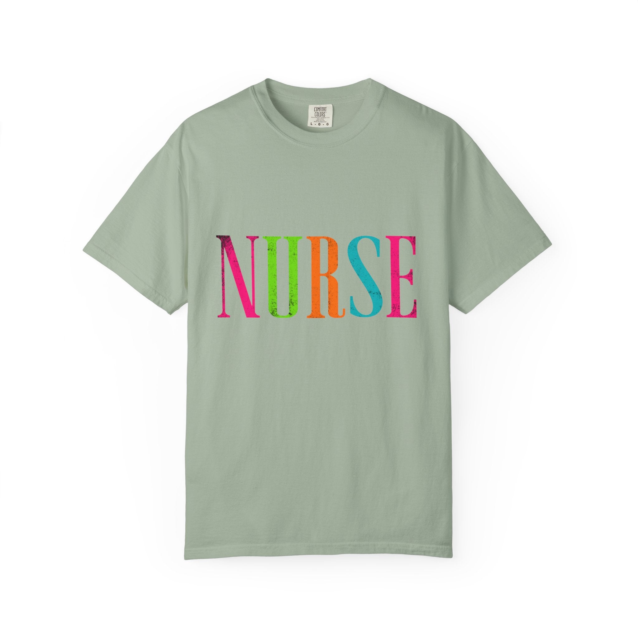 NURSE Colorblock Tee — Bright Multicolor Nurse T-Shirt for Healthcare Heroes