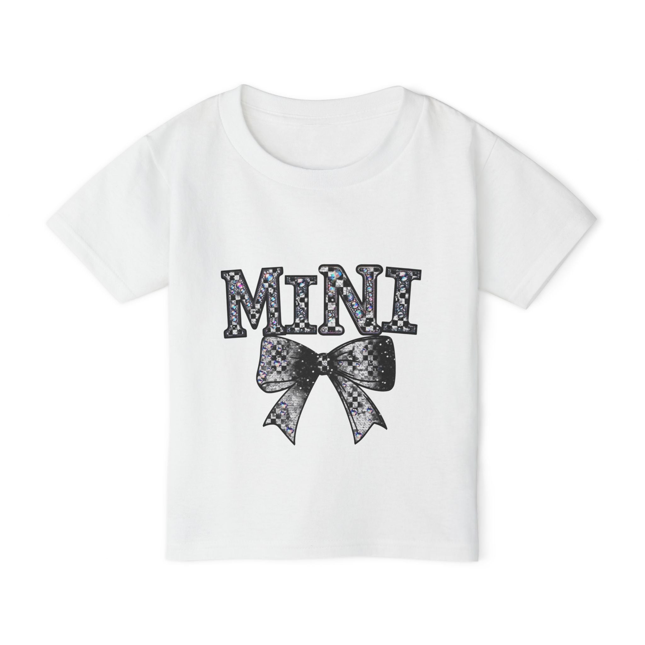Mini Toddler T‑Shirt — Glitter Bow "MINI" Graphic