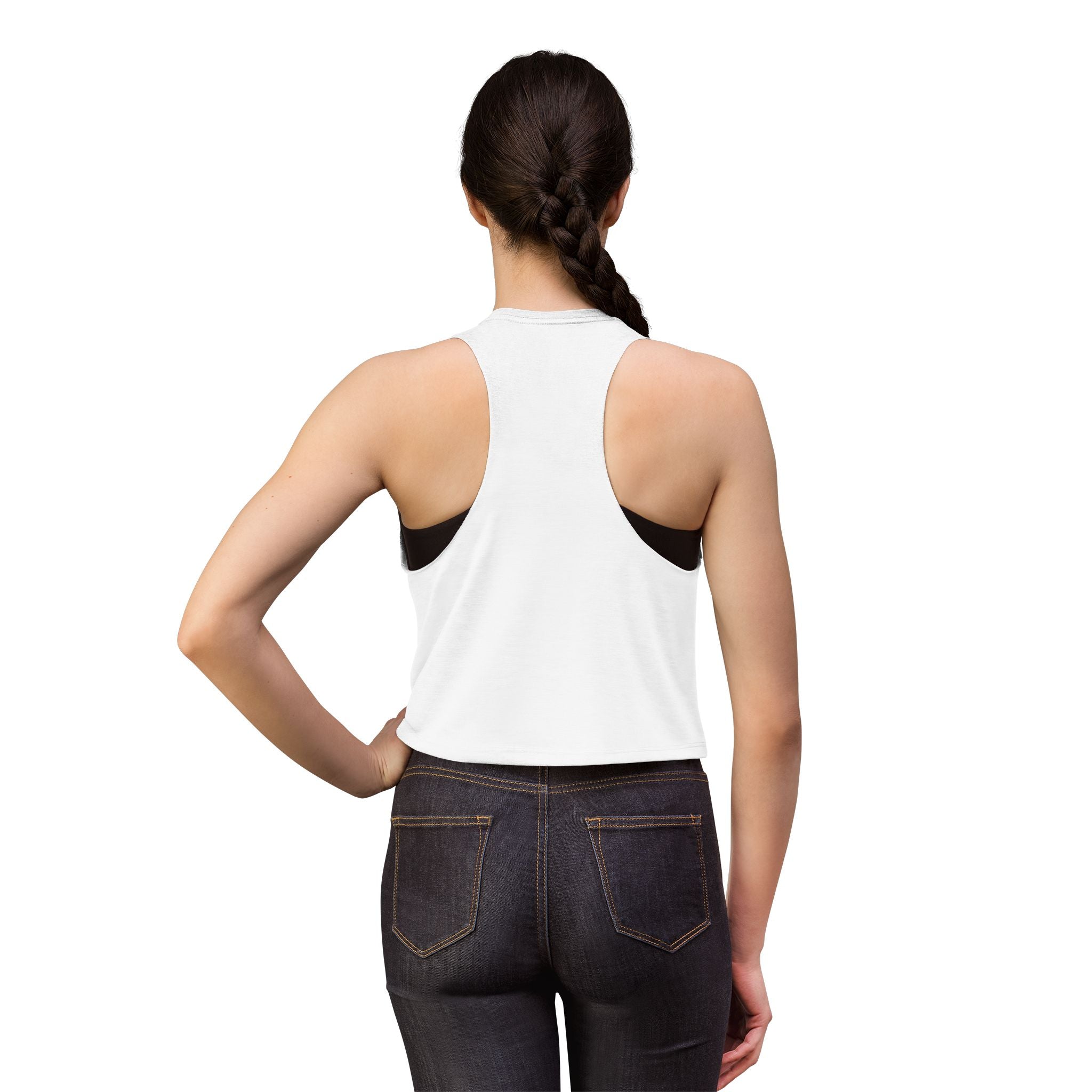 Muscle Mommy Crop Top — Distressed Fitness Mom Gym Tank