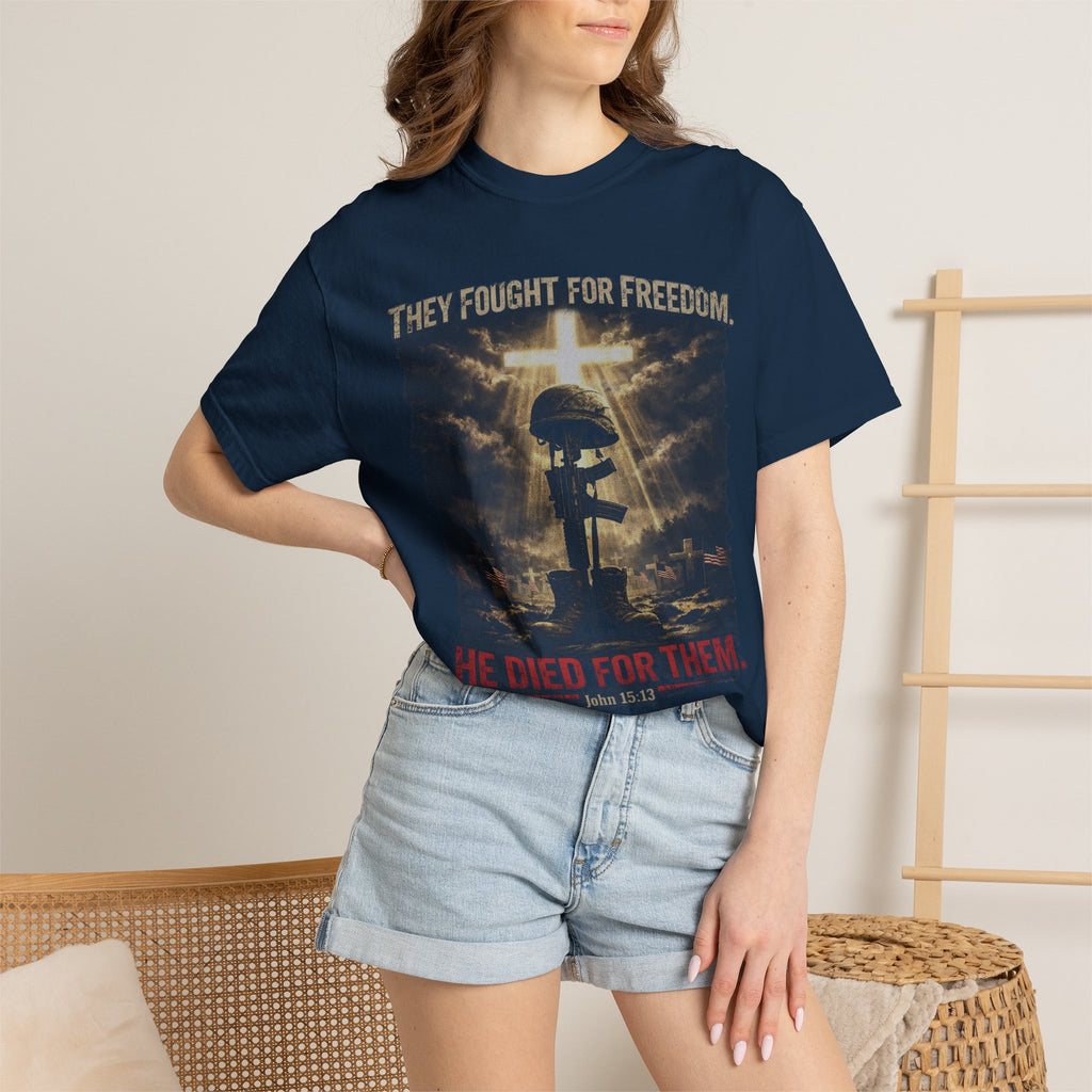 Christian Graphic T-Shirt — 'He Died For Them' Religious Faith Tee
