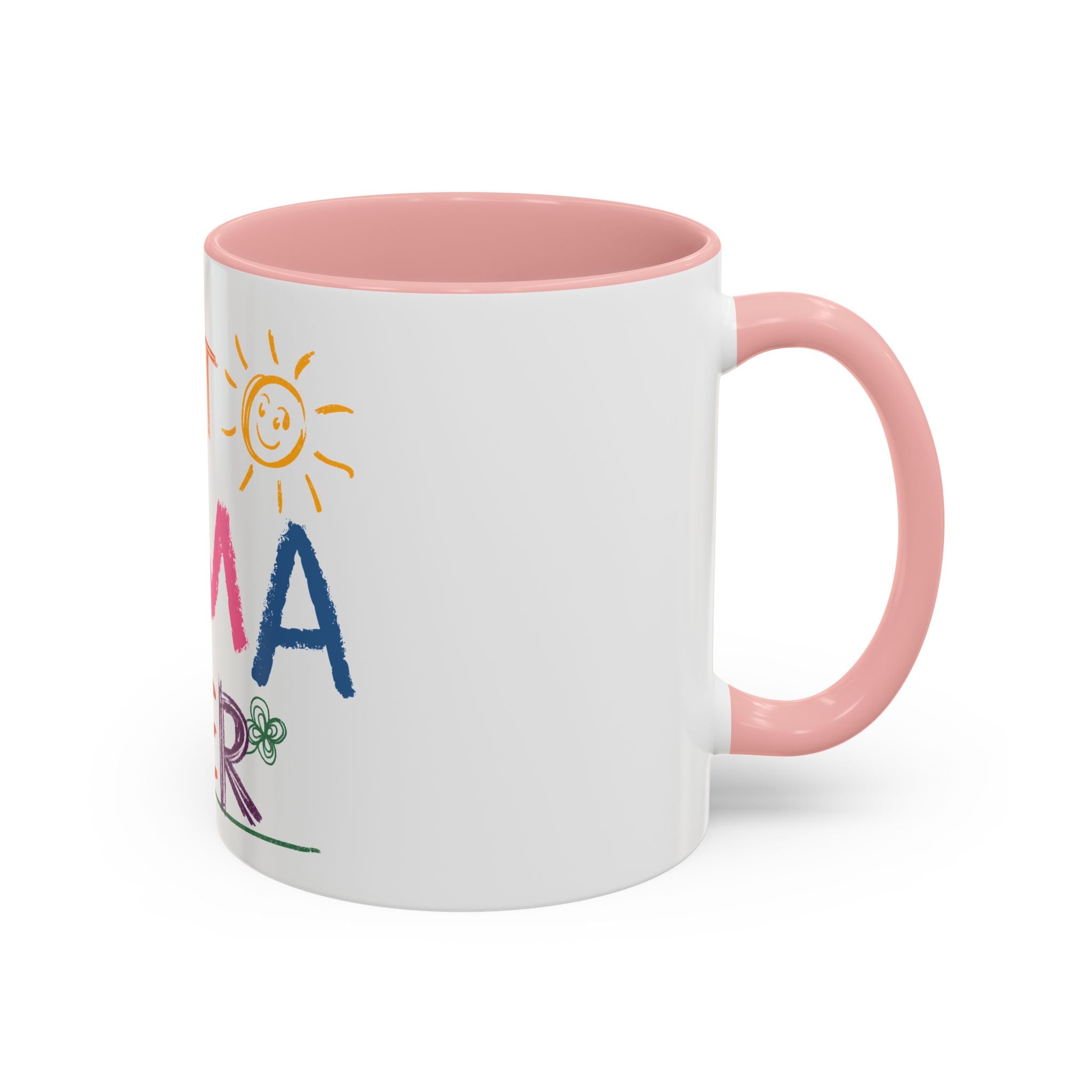 Best Mama Ever Accent Coffee Mug — Colorful Handwritten Mother’s Day Gift (11/15oz)