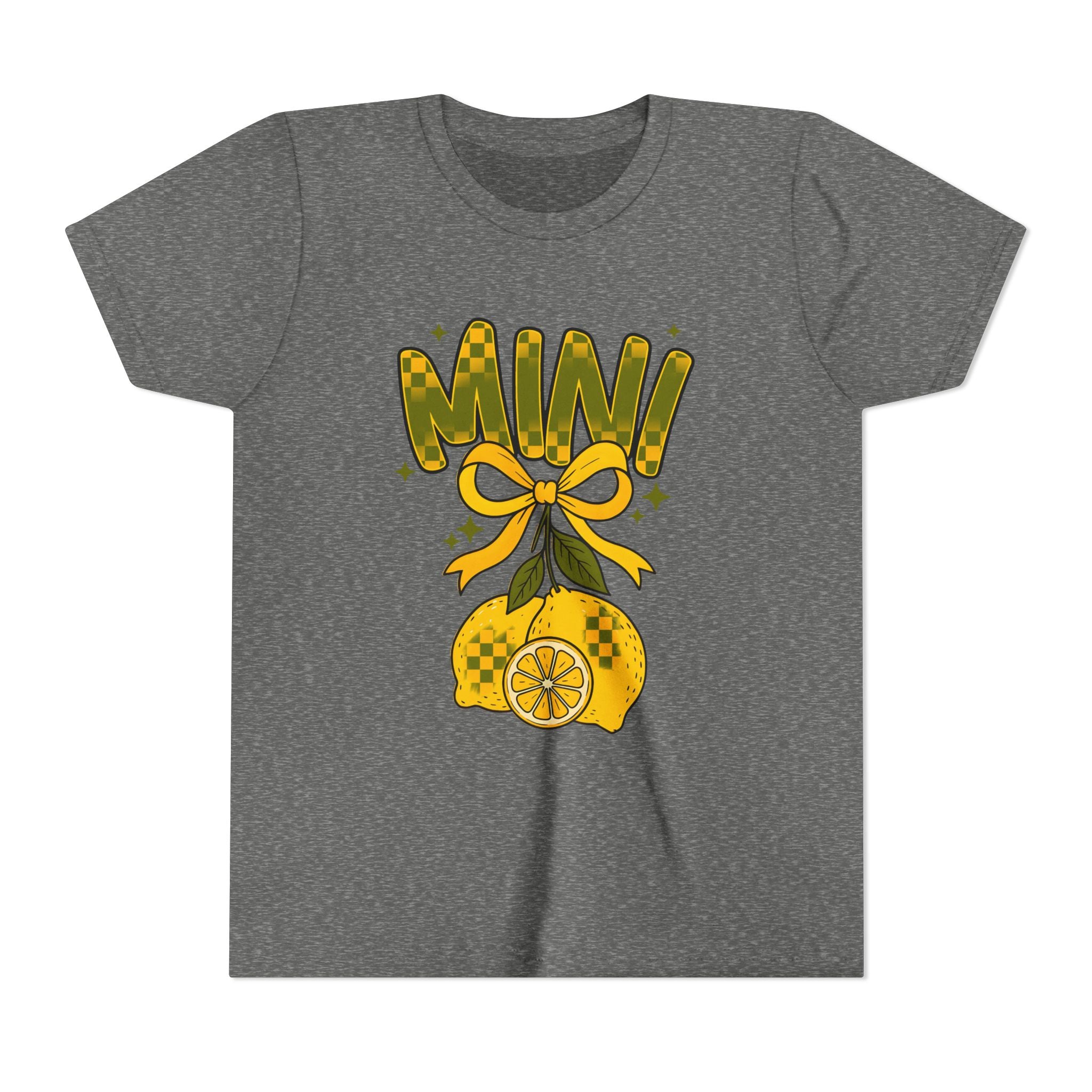 Youth Tee — "Mini" Lemon Bow Graphic Kids Shirt