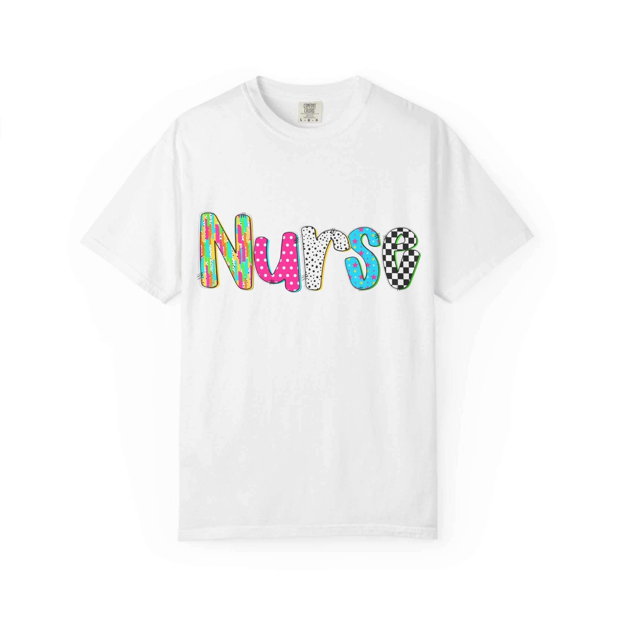 Nurse Colorful Pattern Graphic T-Shirt