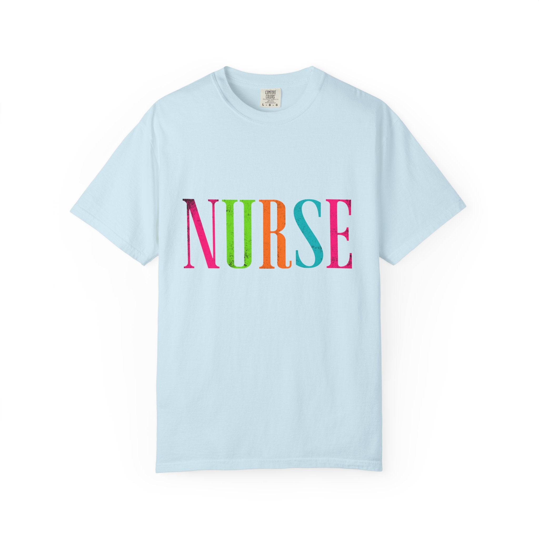 NURSE Colorblock Tee — Bright Multicolor Nurse T-Shirt for Healthcare Heroes