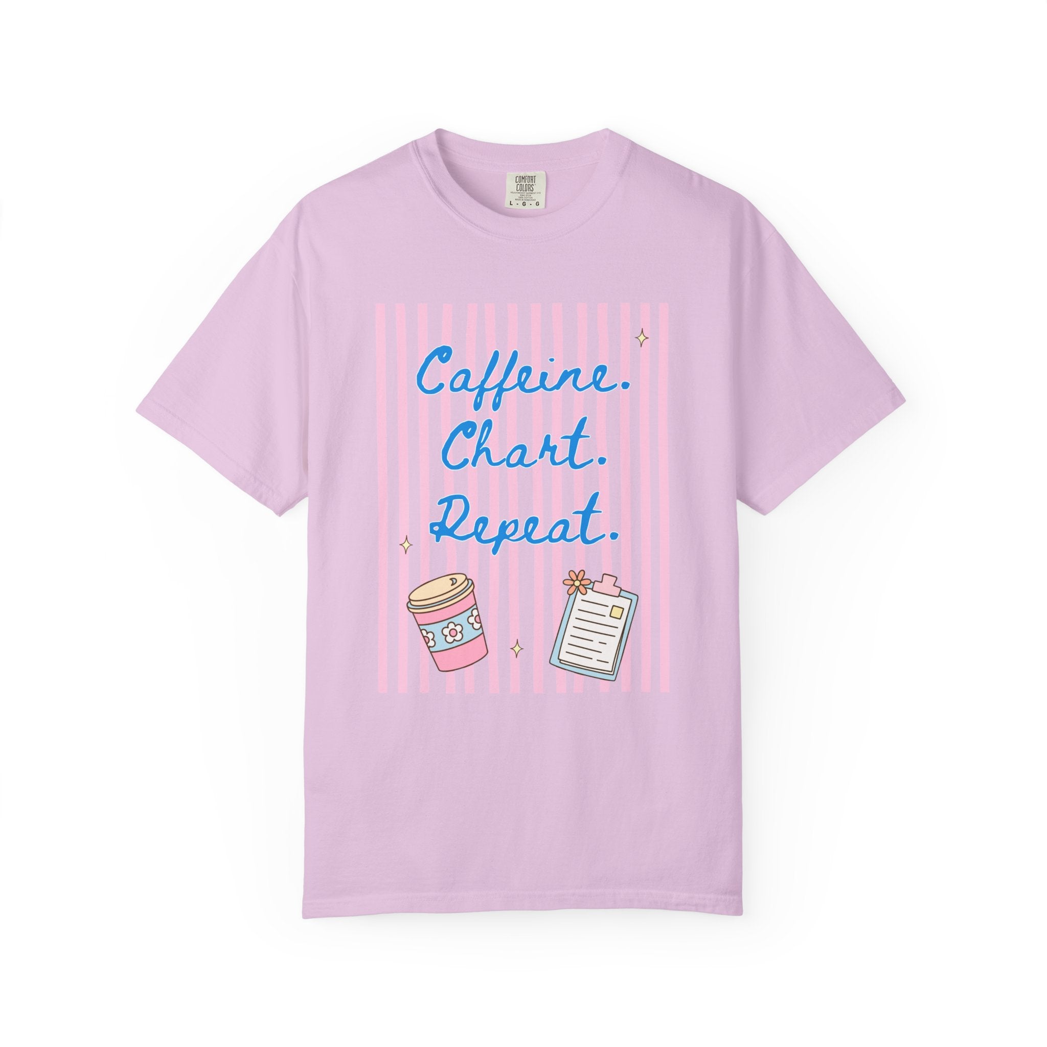 Caffeine. Chart. Repeat. T-Shirt