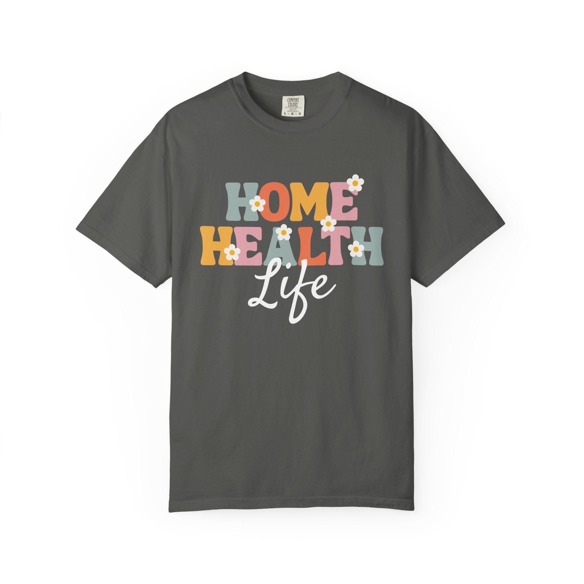 Home Health Retro Graphic T-Shirt — Colorful Caregiver Tee