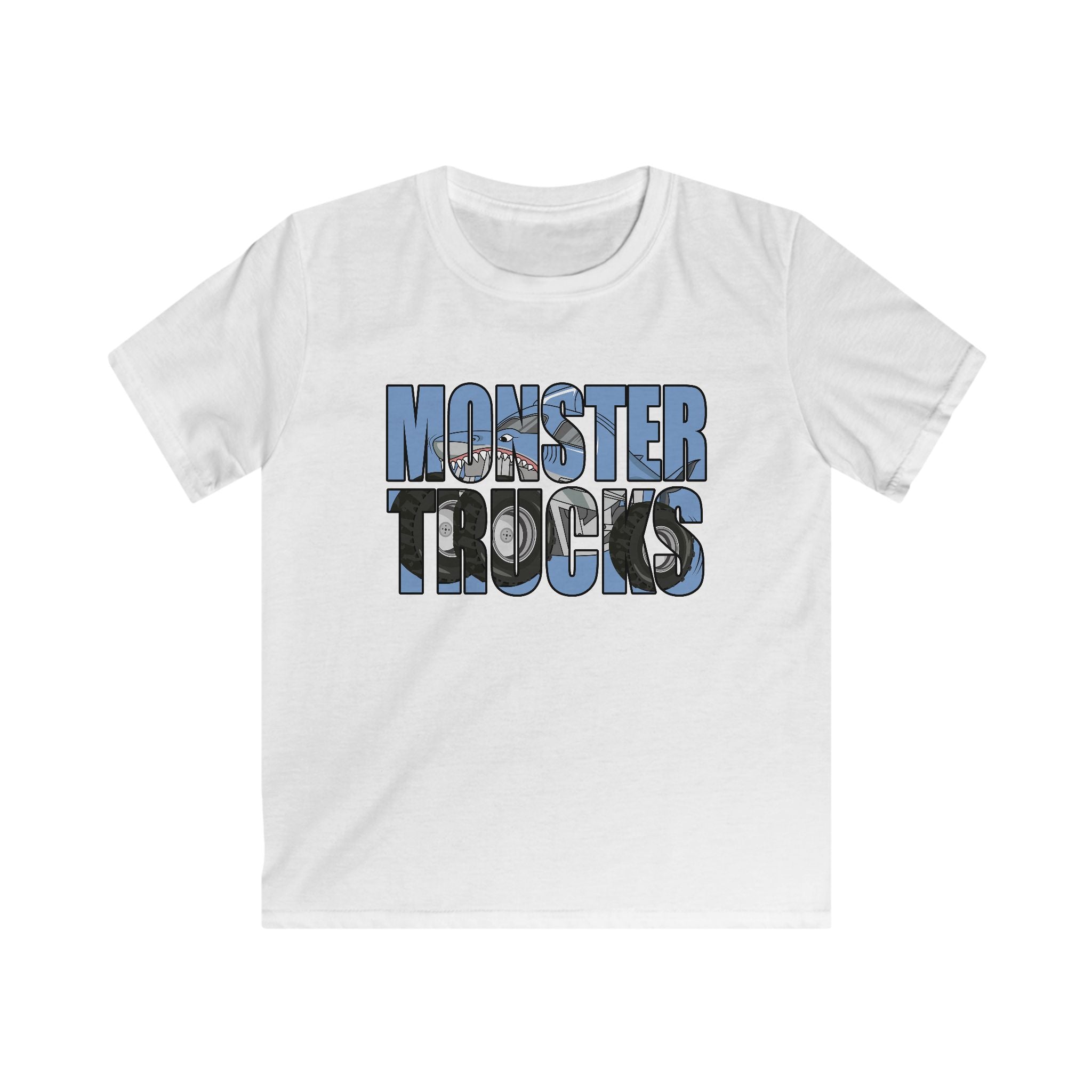 Kid's "Monster Trucks" Graphic Tee - Boys' Truck Lover Shirt