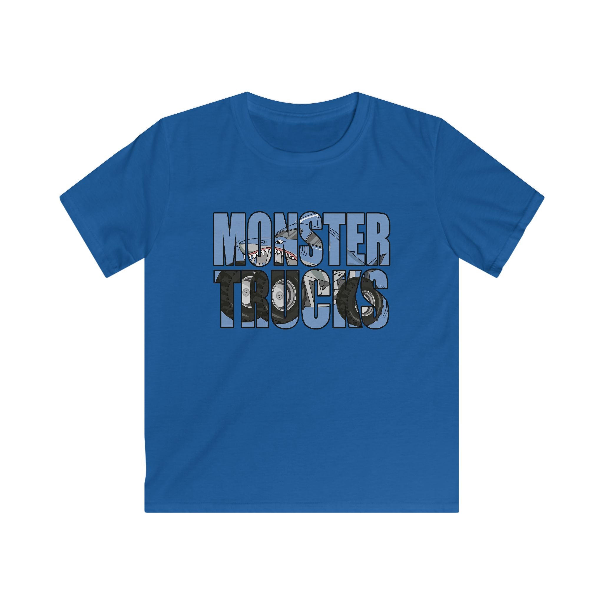 Kid's "Monster Trucks" Graphic Tee - Boys' Truck Lover Shirt