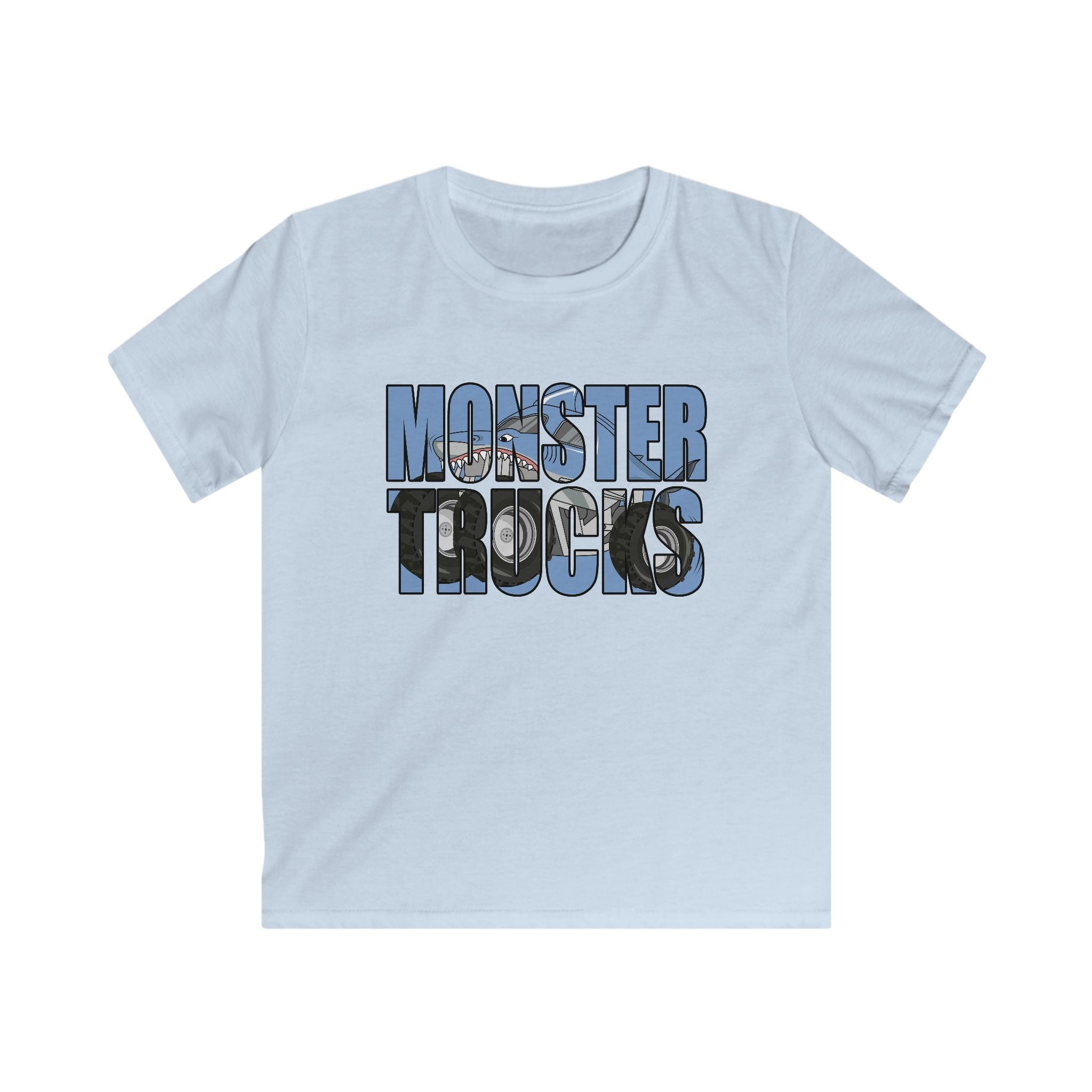 Kid's "Monster Trucks" Graphic Tee - Boys' Truck Lover Shirt