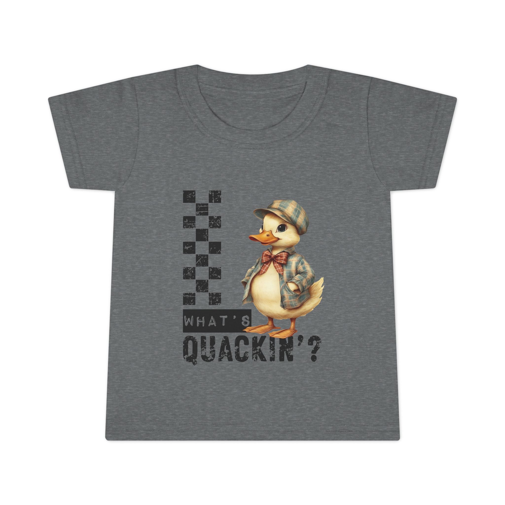Toddler T-Shirt — Retro Detective Duck “What’s Quackin’?” Cute Kids Tee