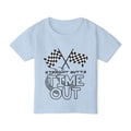 Toddler T-Shirt — "Straight Outta Time Out" Racing Flag Kids Tee