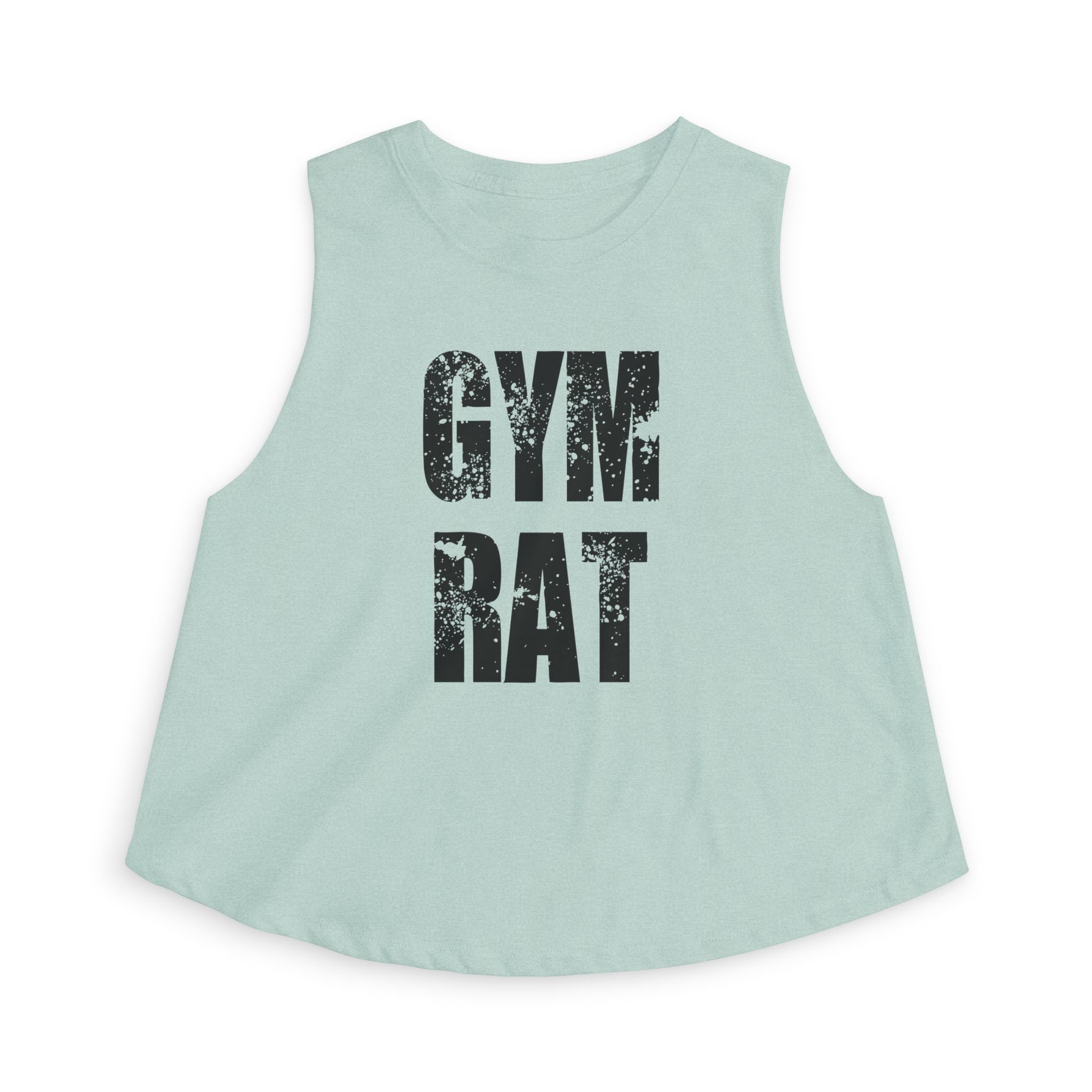 Gym Rat Women's Crop Top — Distressed Fitness Tank for Workout & Gym Lovers