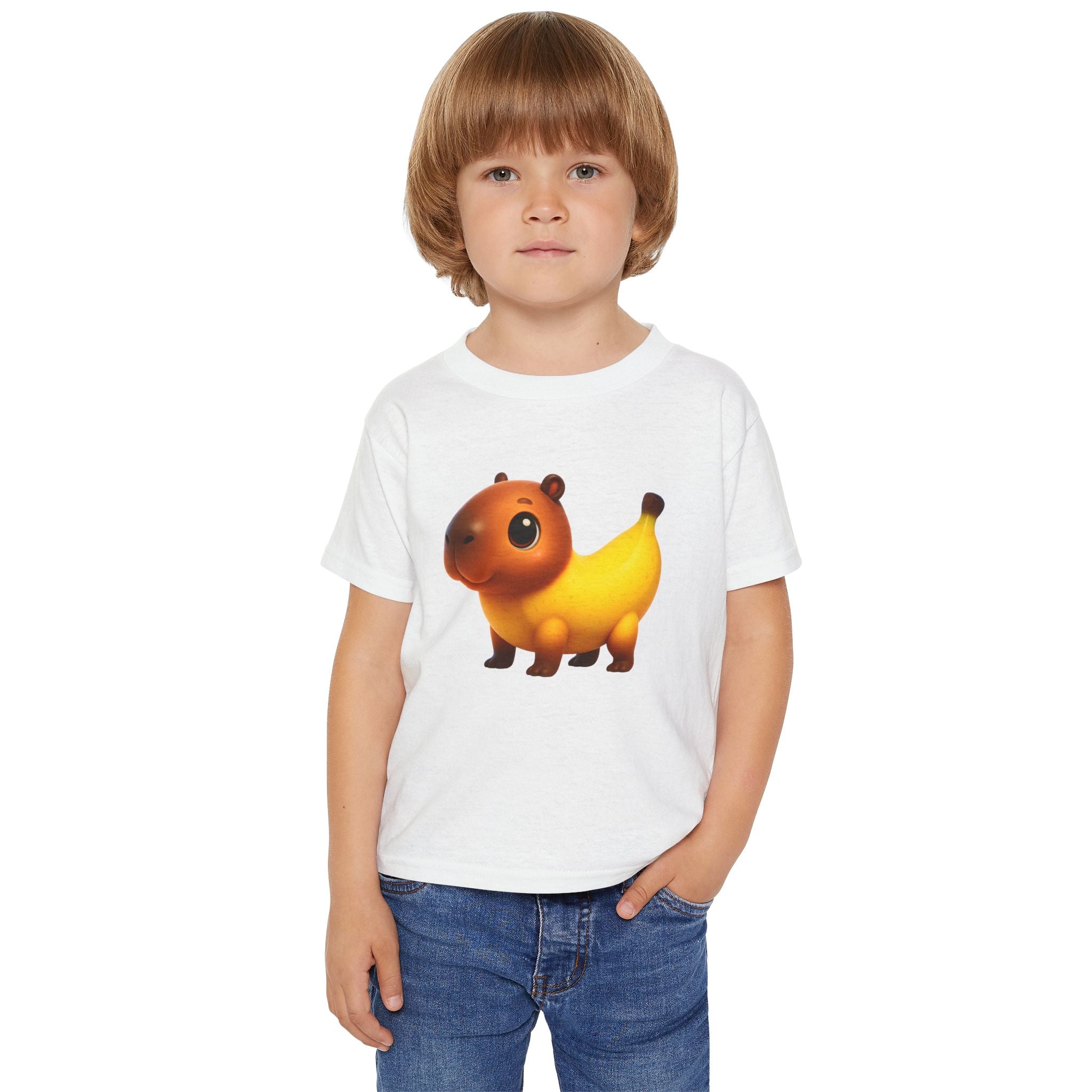 Cute Banana-Capypet Toddler T-Shirt – Funny Fruit Animal Tee for Kids