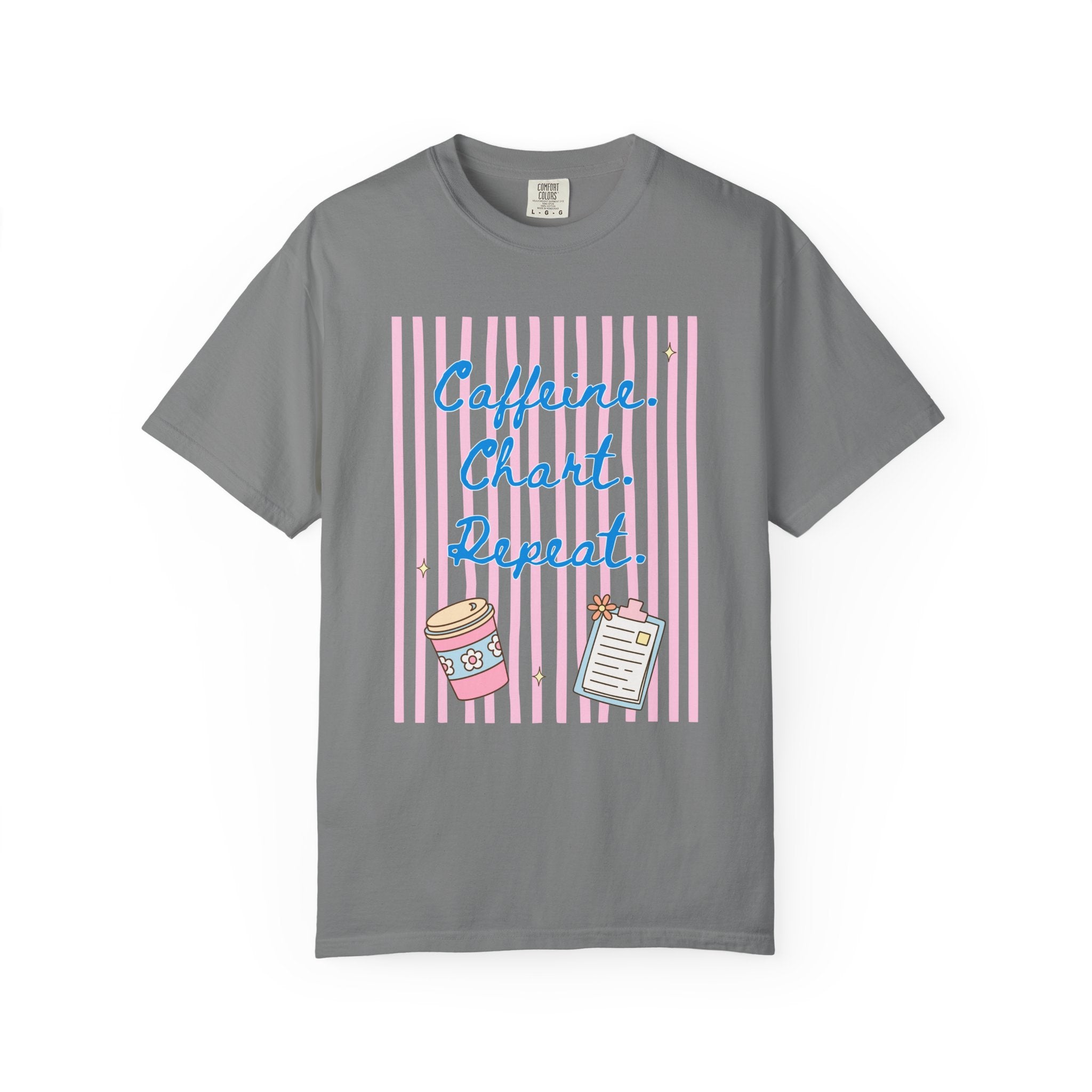 Caffeine. Chart. Repeat. T-Shirt