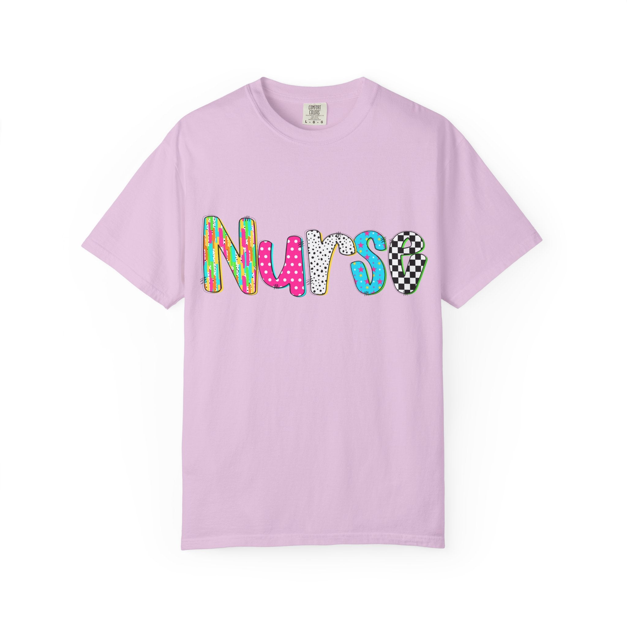 Nurse Colorful Pattern Graphic T-Shirt