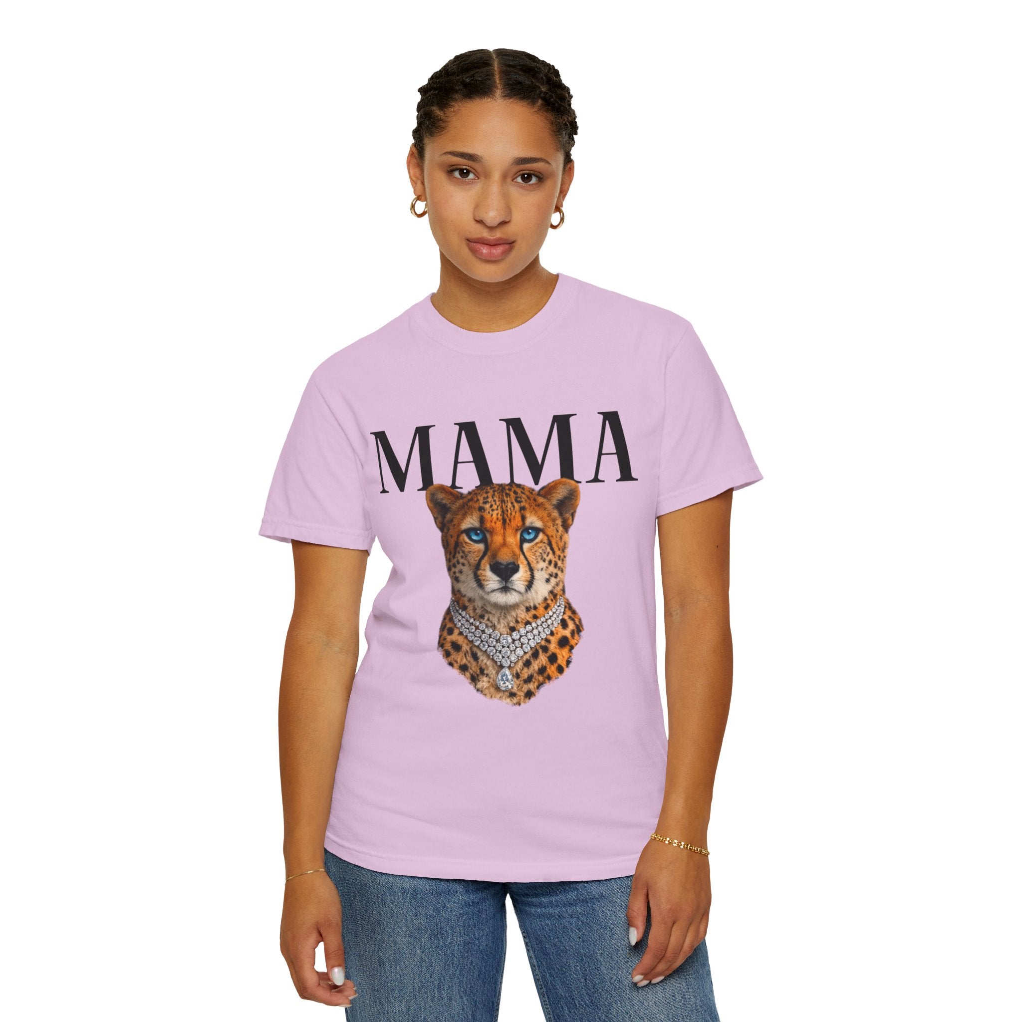 Mama Cheetah Graphic Tee — Wild Mom Statement T-Shirt