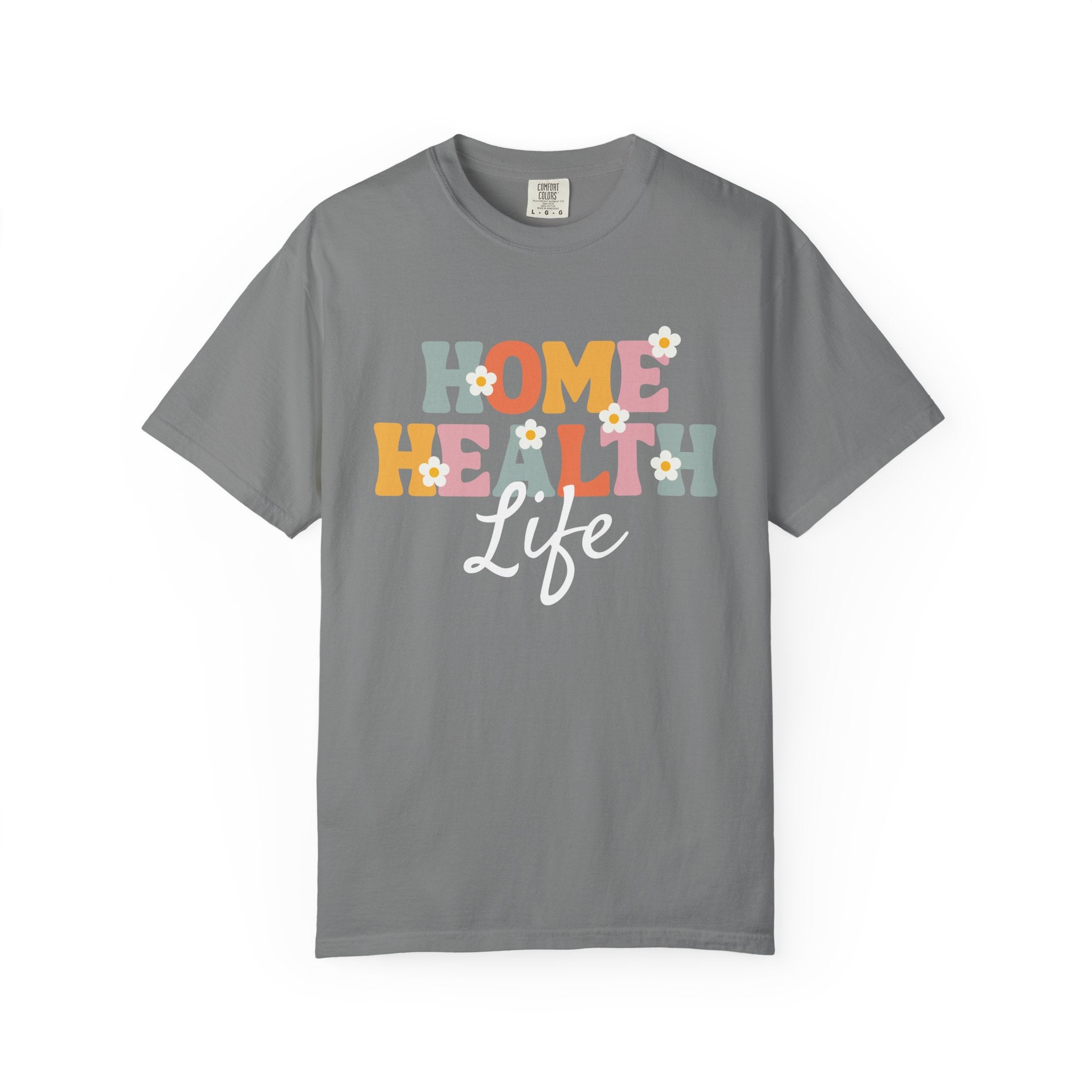 Home Health Retro Graphic T-Shirt — Colorful Caregiver Tee