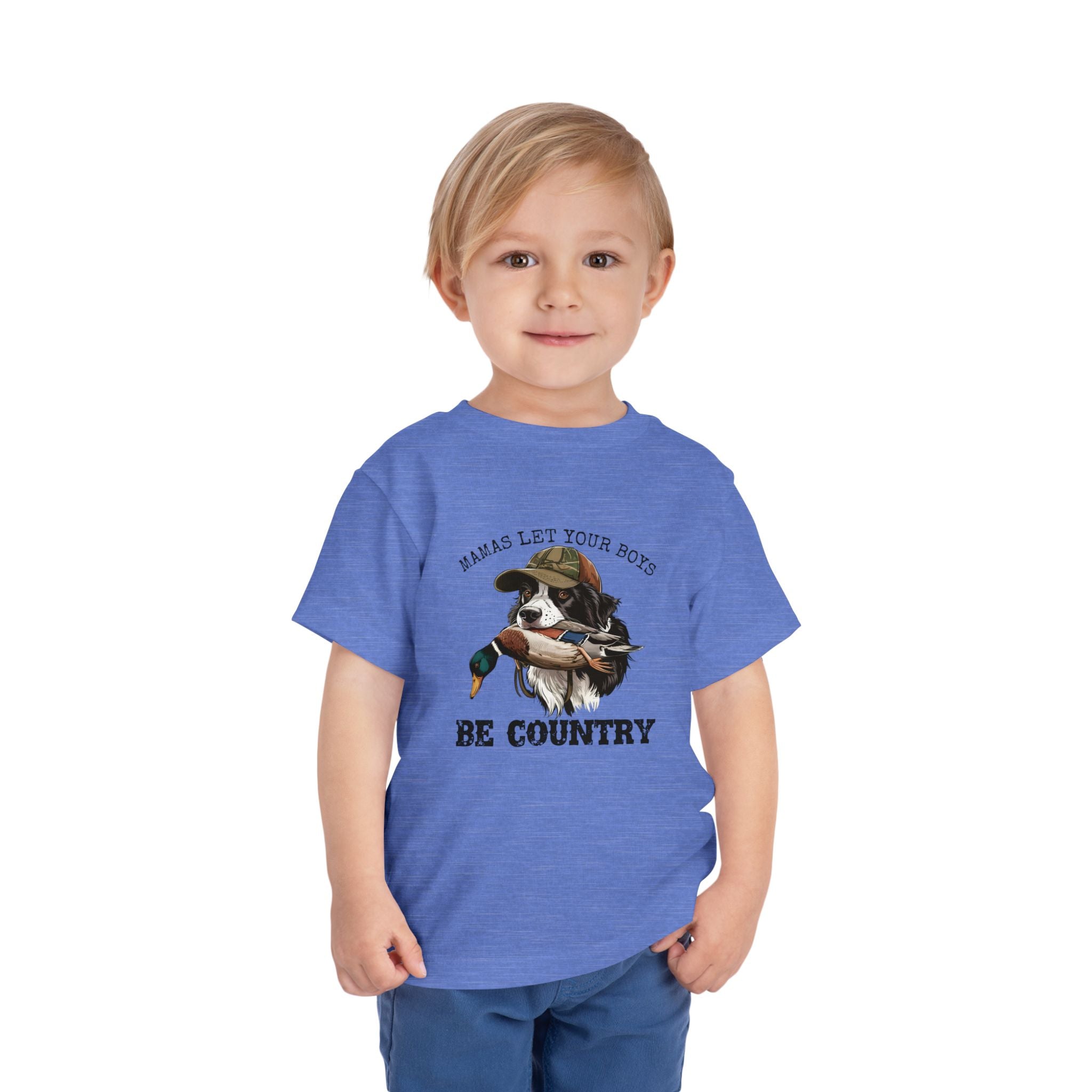 Toddler Tee — "Mamas Let Your Boys Be Country" Duck Hunting Graphic