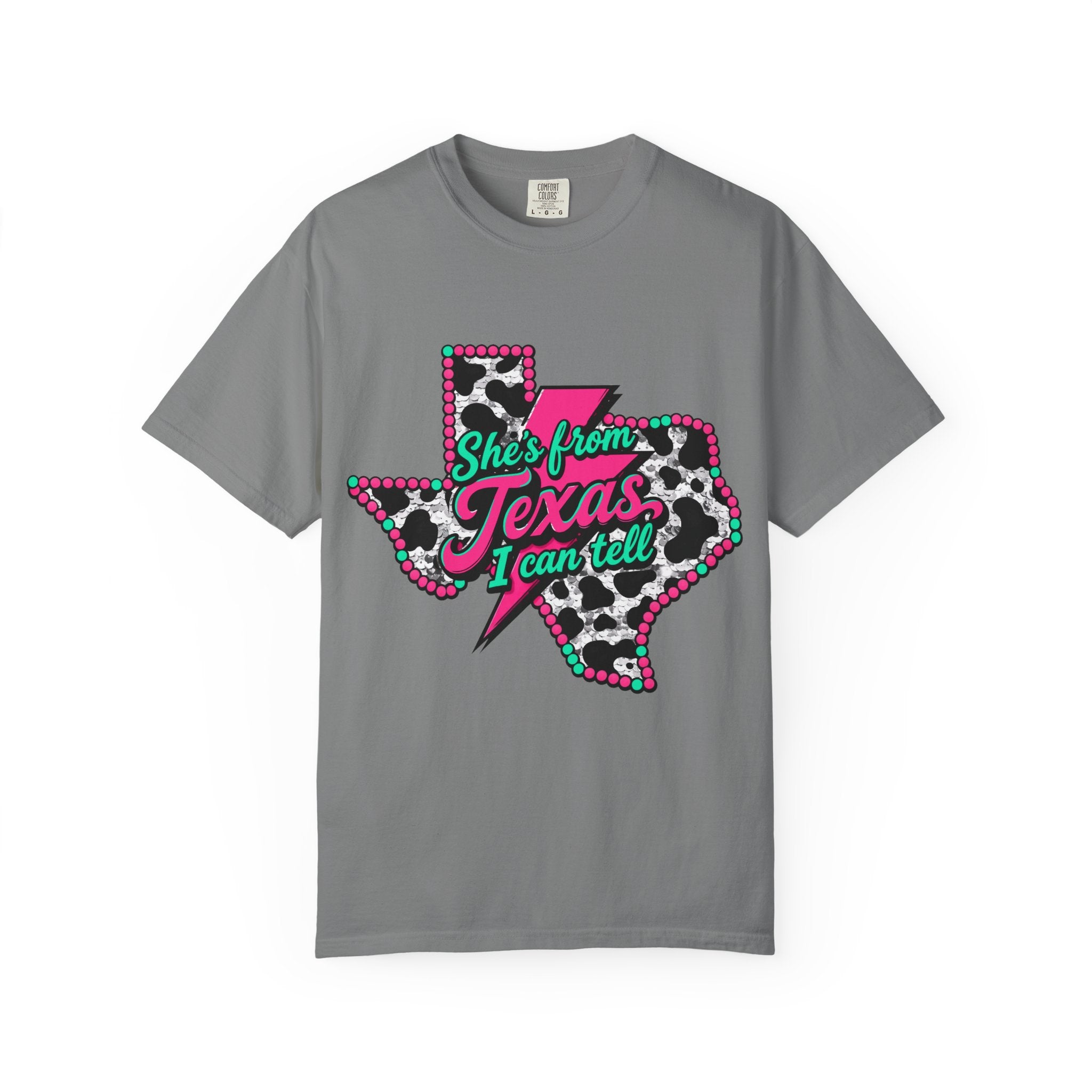 She's From Texas T-Shirt — Leopard State Graphic Tee