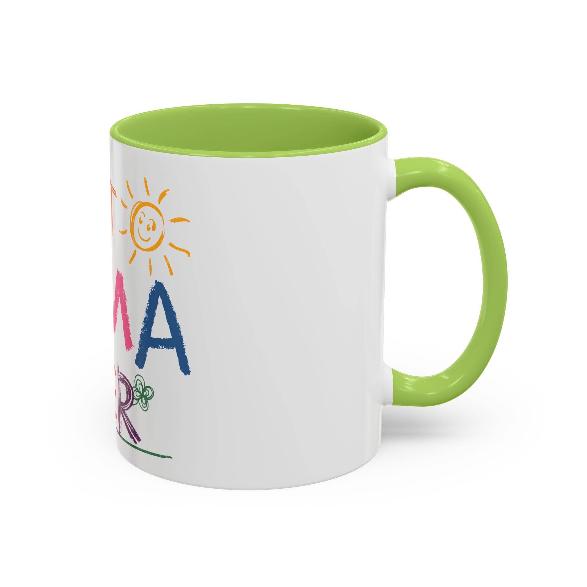 Best Mama Ever Accent Coffee Mug — Colorful Handwritten Mother’s Day Gift (11/15oz)
