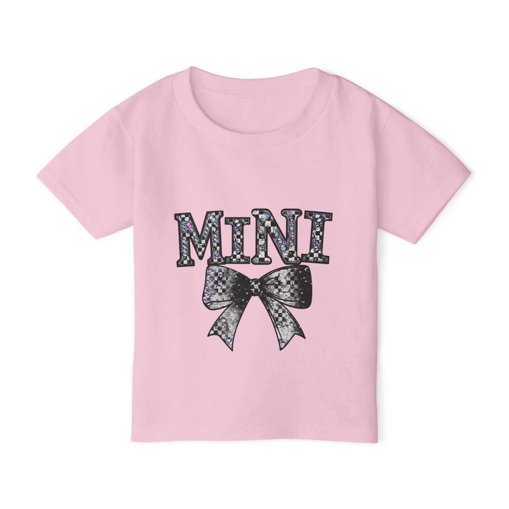 Mini Toddler T‑Shirt — Glitter Bow "MINI" Graphic