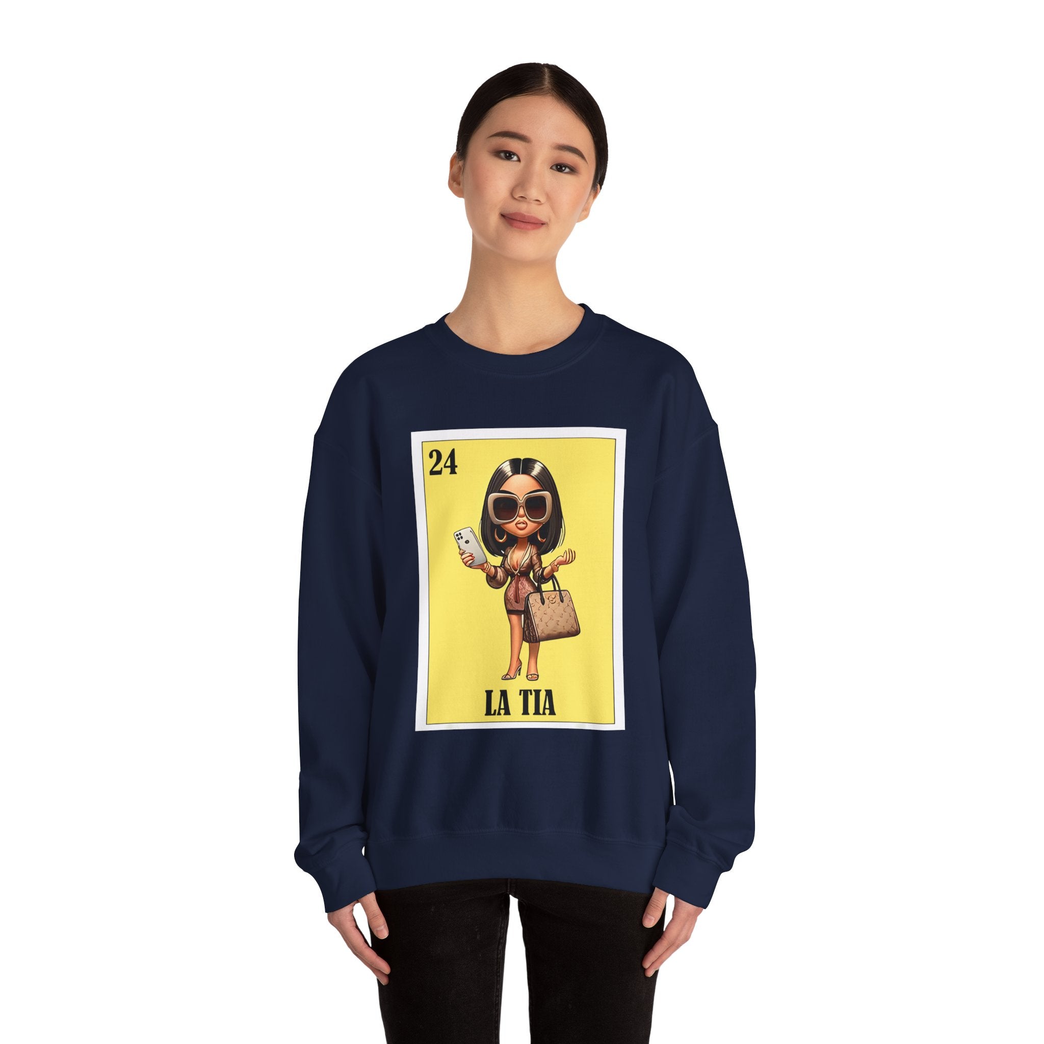 La Tía Graphic Sweatshirt — Lotería Style 'La Tia' Crewneck