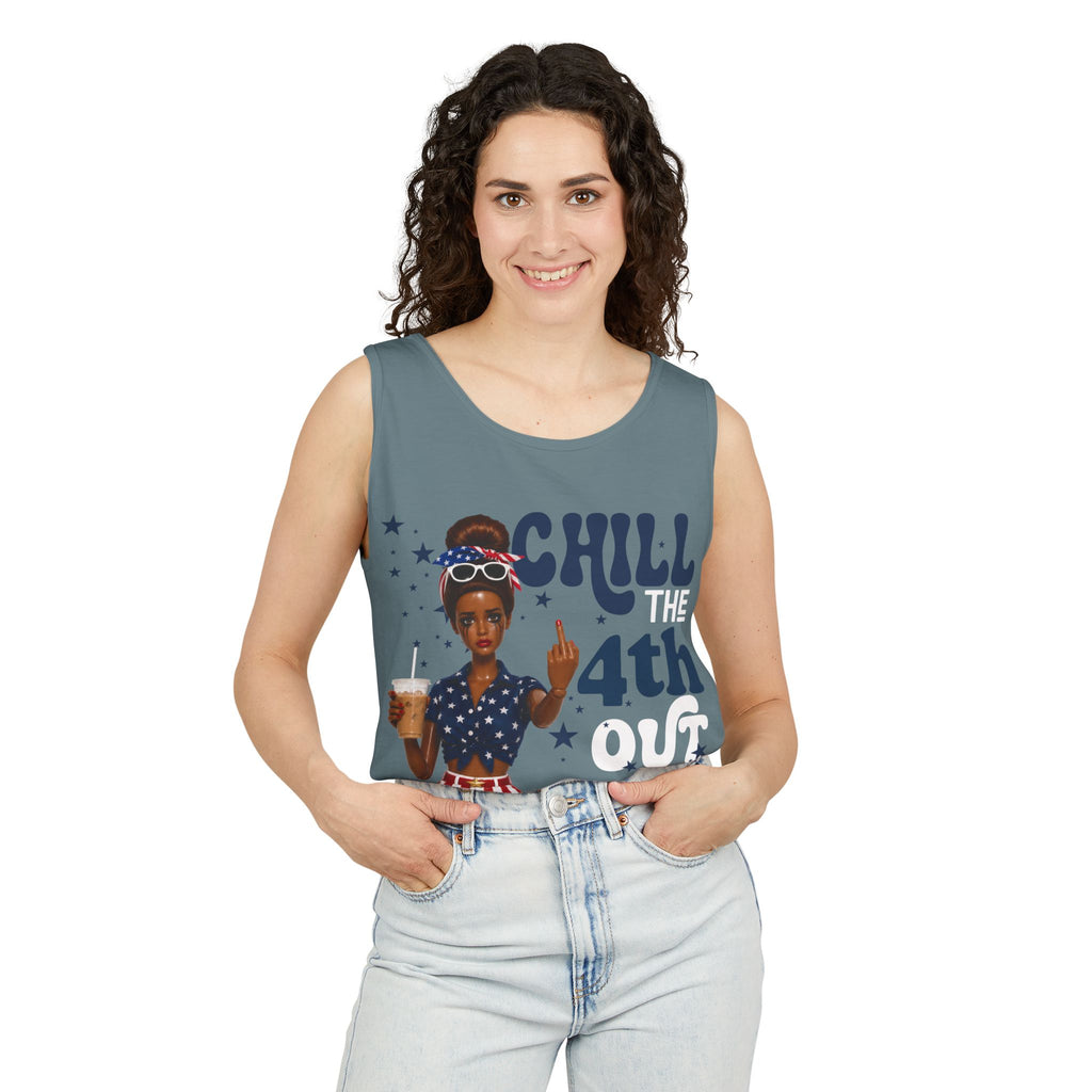 Chill 4th Tank Top — Patriotic Fourth of July Graphic Tank