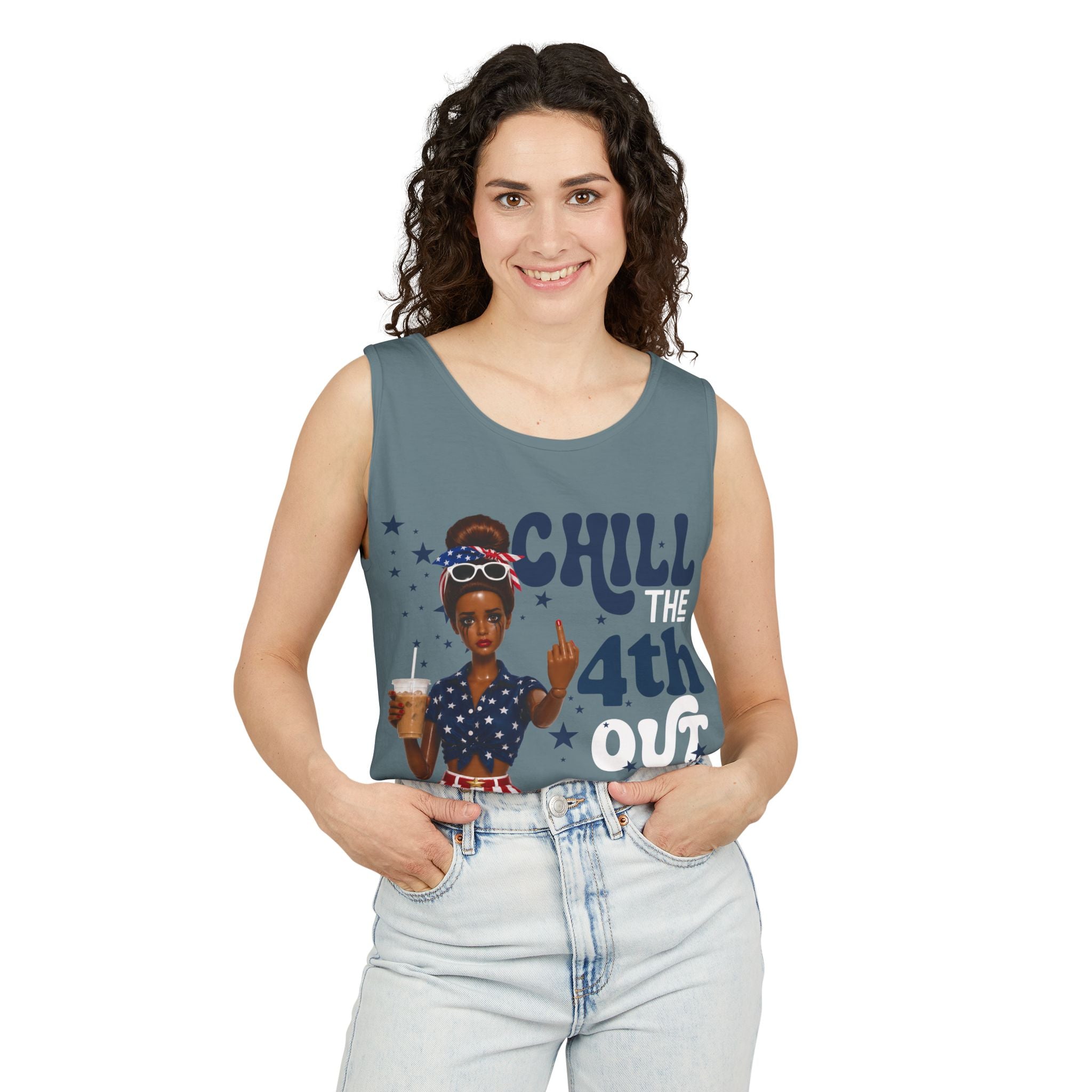 Chill 4th Tank Top — Patriotic Fourth of July Graphic Tank