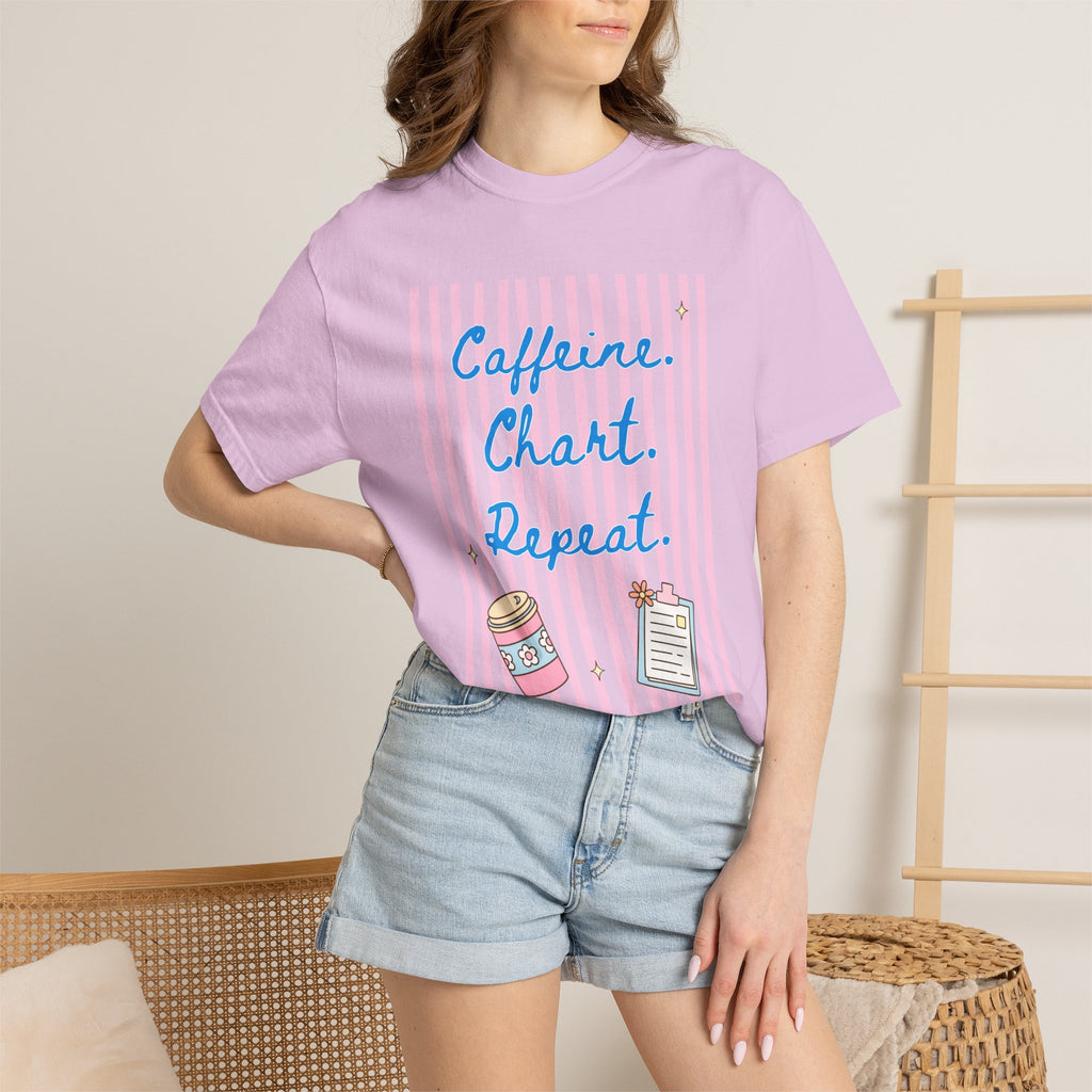 Caffeine. Chart. Repeat. T-Shirt