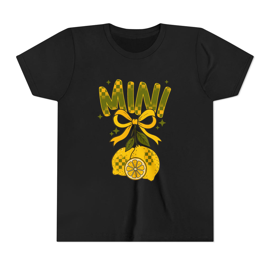 Youth Tee — "Mini" Lemon Bow Graphic Kids Shirt