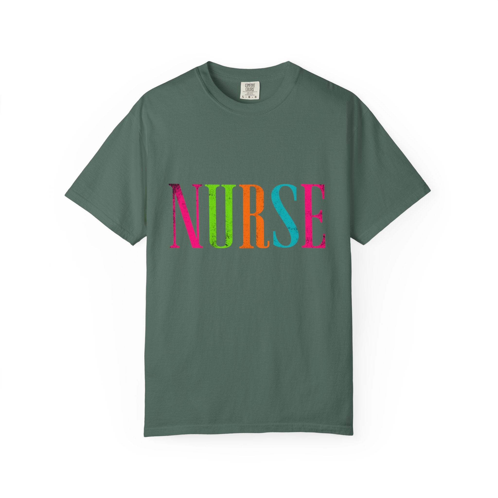 NURSE Colorblock Tee — Bright Multicolor Nurse T-Shirt for Healthcare Heroes
