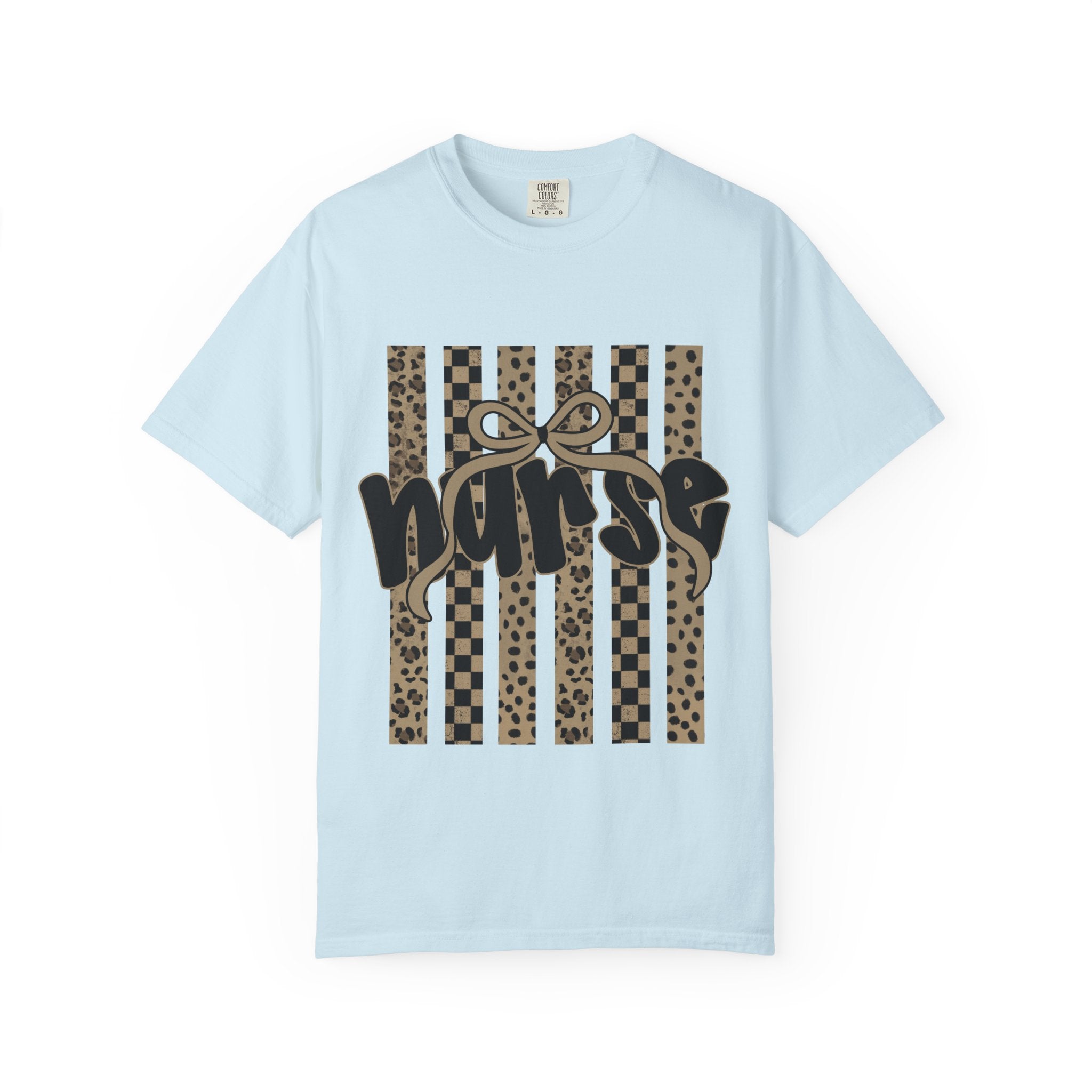 Nurse Leopard Stripes Graphic T-Shirt