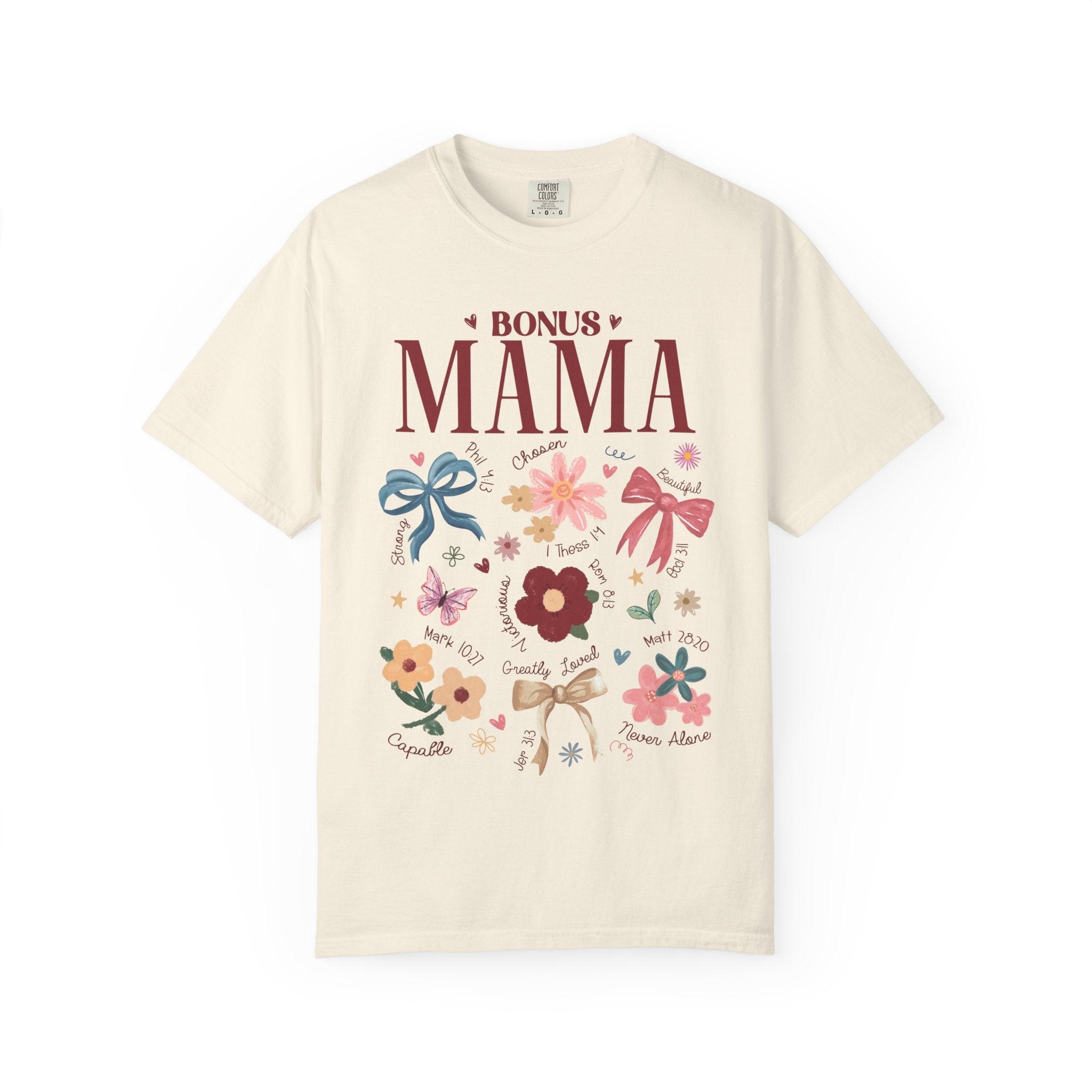 Bonus Mama Floral T-Shirt — Proud Stepmom Gift for Mother’s Day