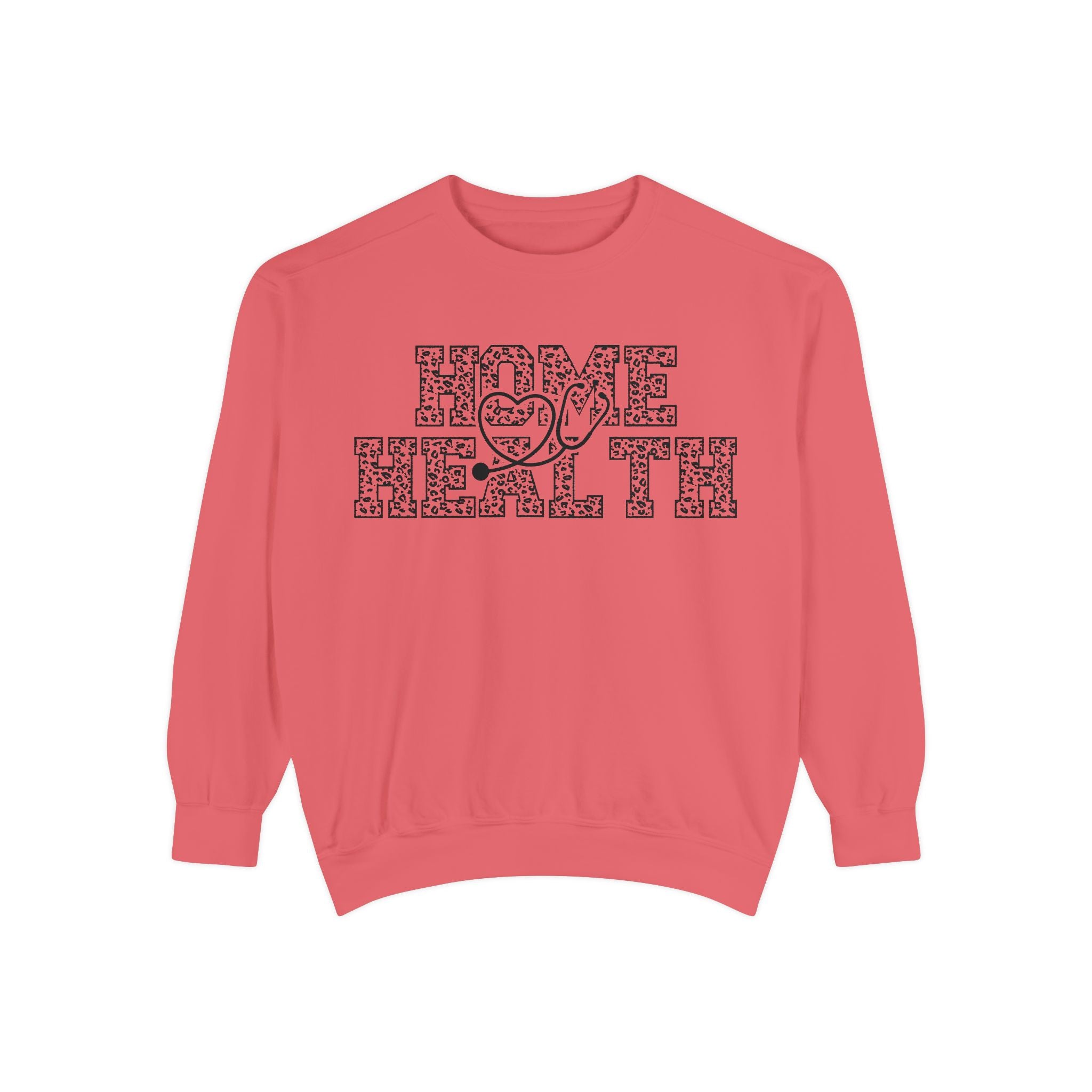 Home Health Crewneck Sweatshirt — Nurse & Caregiver Heart Stethoscope Design