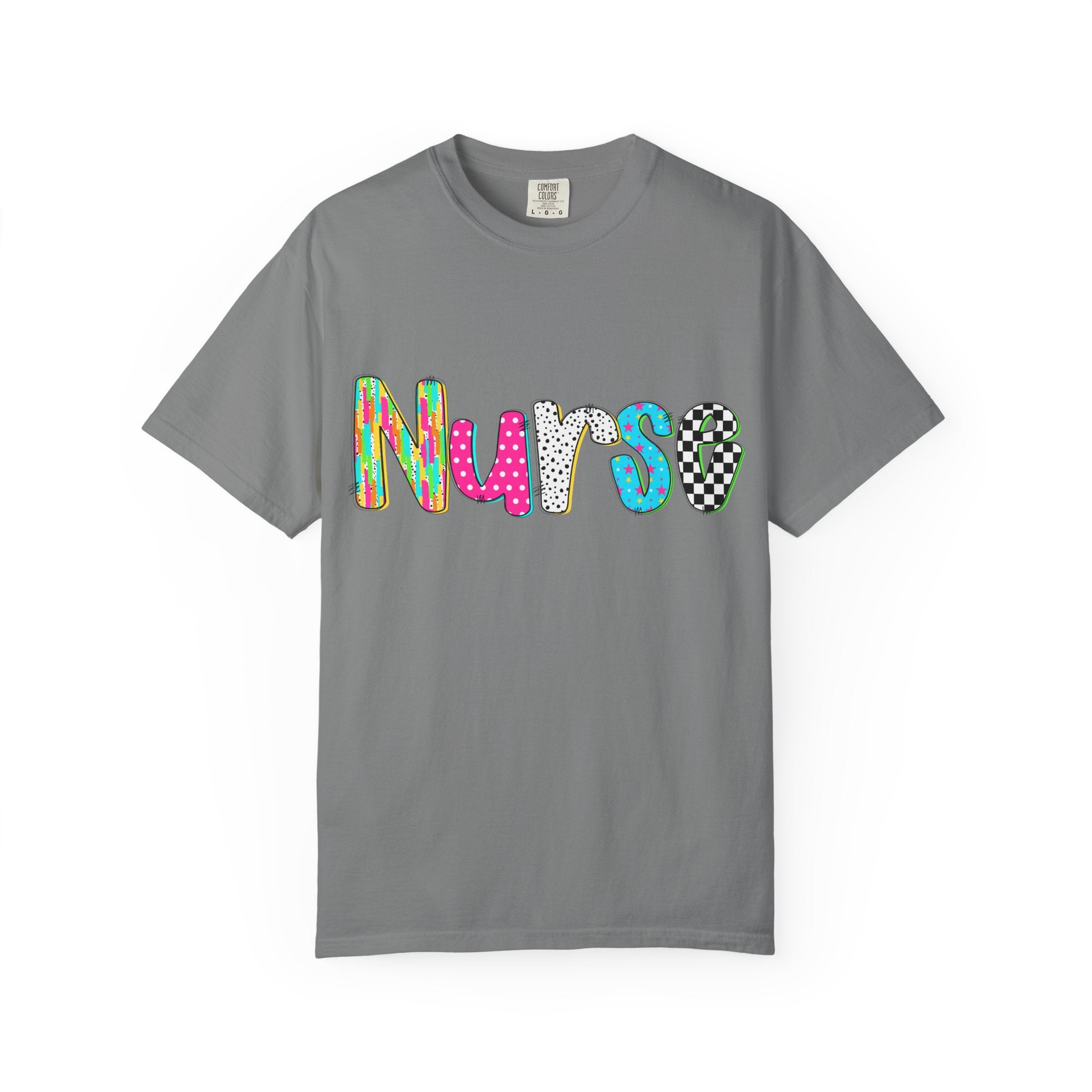 Nurse Colorful Pattern Graphic T-Shirt