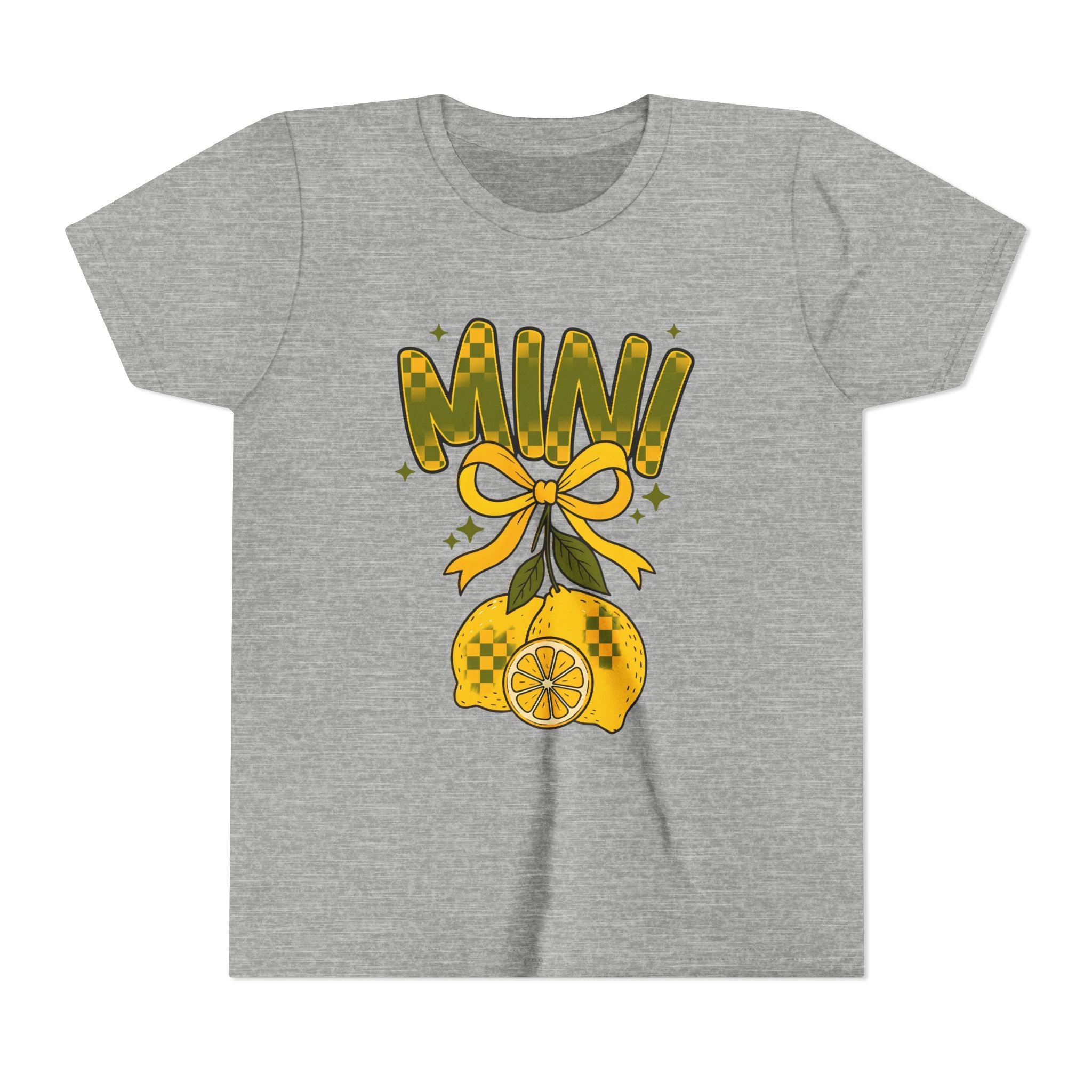Youth Tee — "Mini" Lemon Bow Graphic Kids Shirt