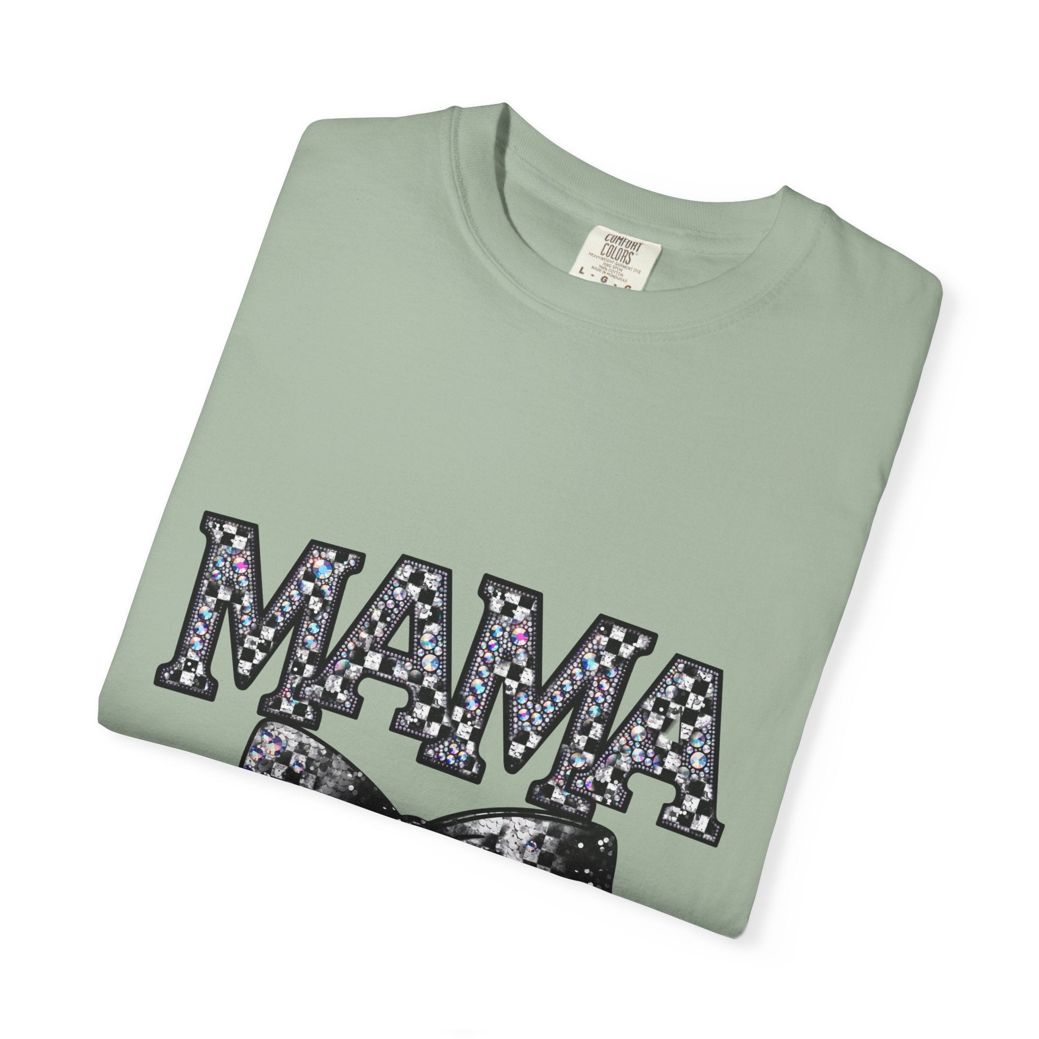 Mama Bow T-Shirt — Glitter Leopard Print "MAMA" Graphic Tee