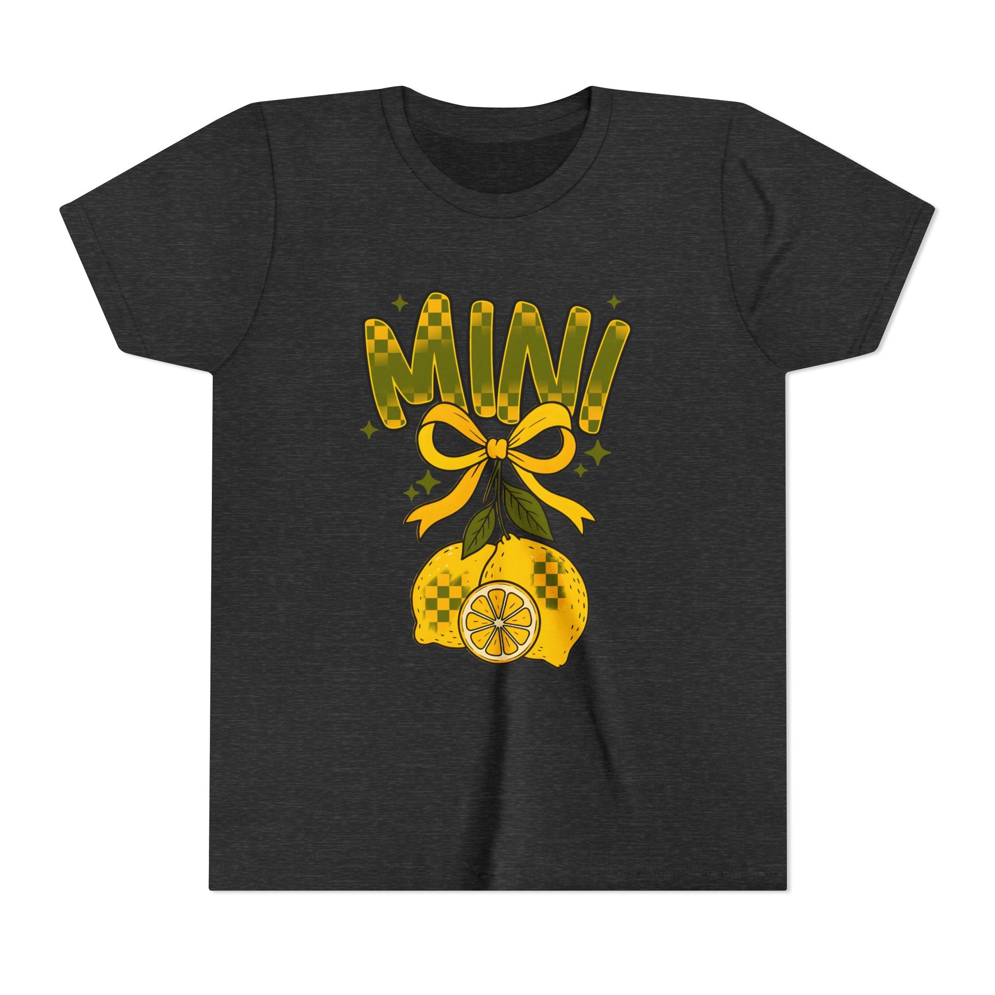 Youth Tee — "Mini" Lemon Bow Graphic Kids Shirt