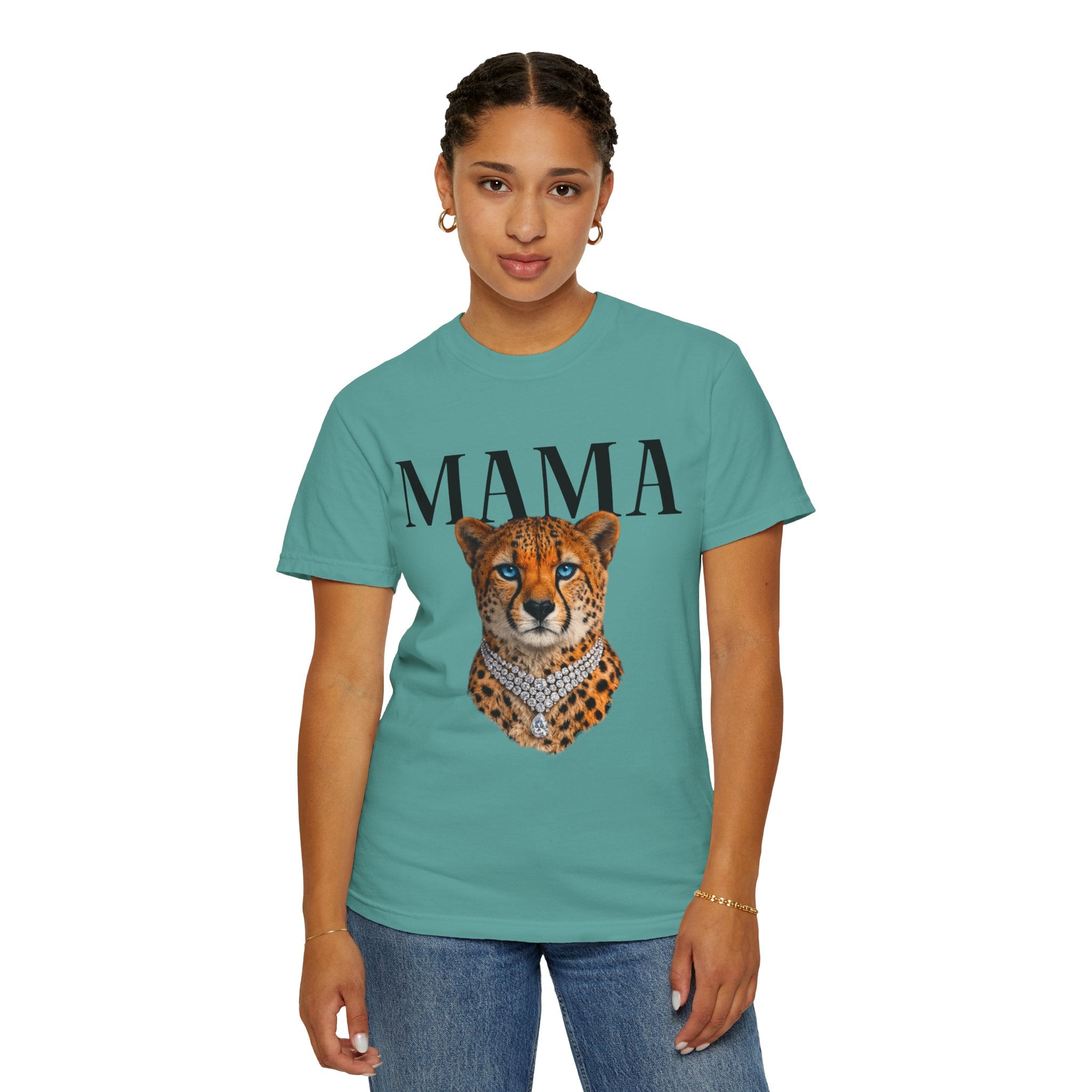 Mama Cheetah Graphic Tee — Wild Mom Statement T-Shirt