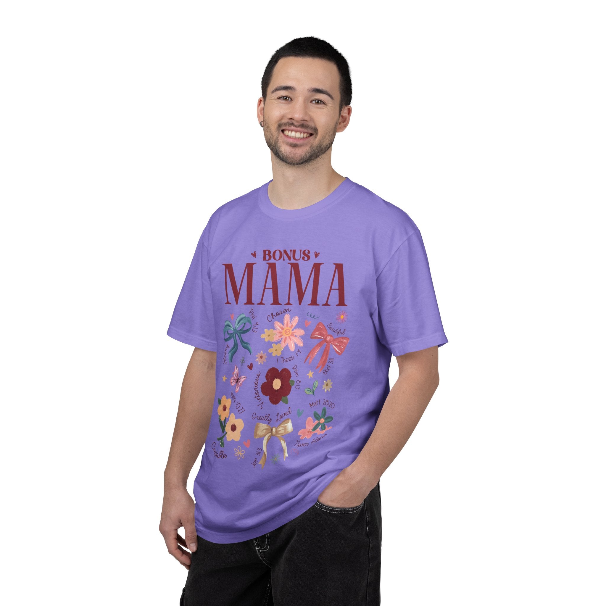 Bonus Mama Floral T-Shirt — Proud Stepmom Gift for Mother’s Day