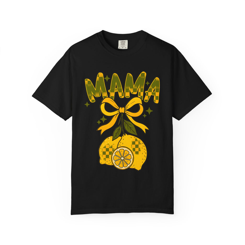 Mama Lemon Graphic T-Shirt – Retro Citrus Mom Shirt
