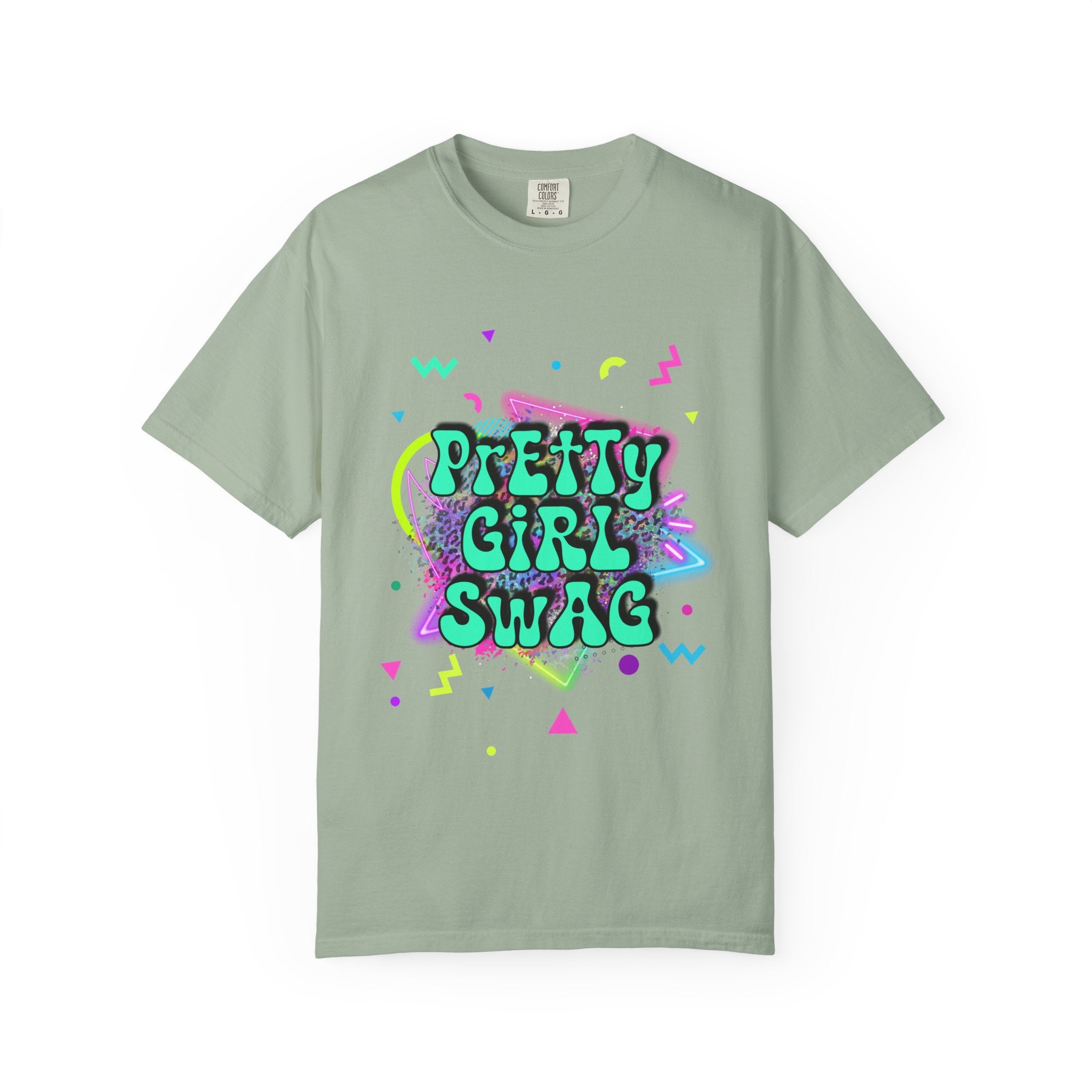 Pretty Girl Swag T-Shirt — Retro Neon Graphic Tee for Teens & Young Women